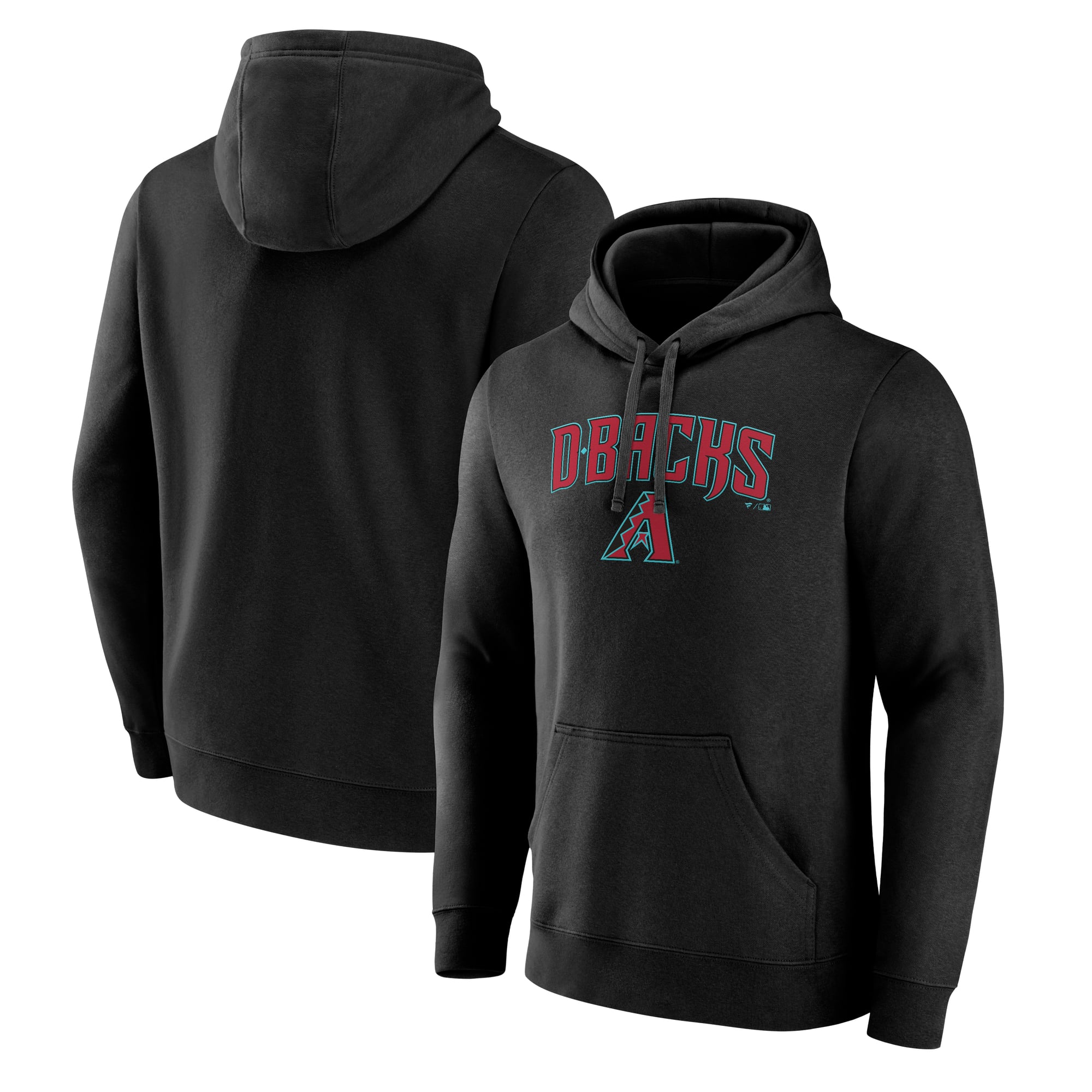 Sweat à capuche Team Lockup pour homme, couleur anthracite, Arizona Diamondbacks