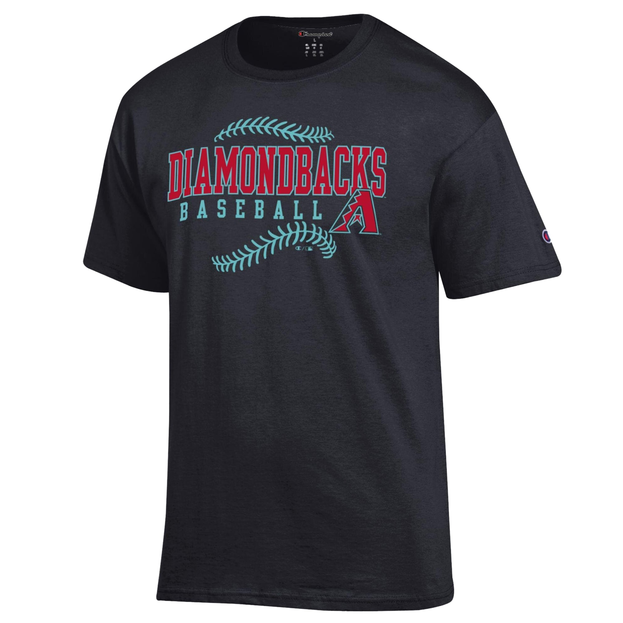 T-shirt de baseball Champion noir pour homme des Arizona Diamondbacks