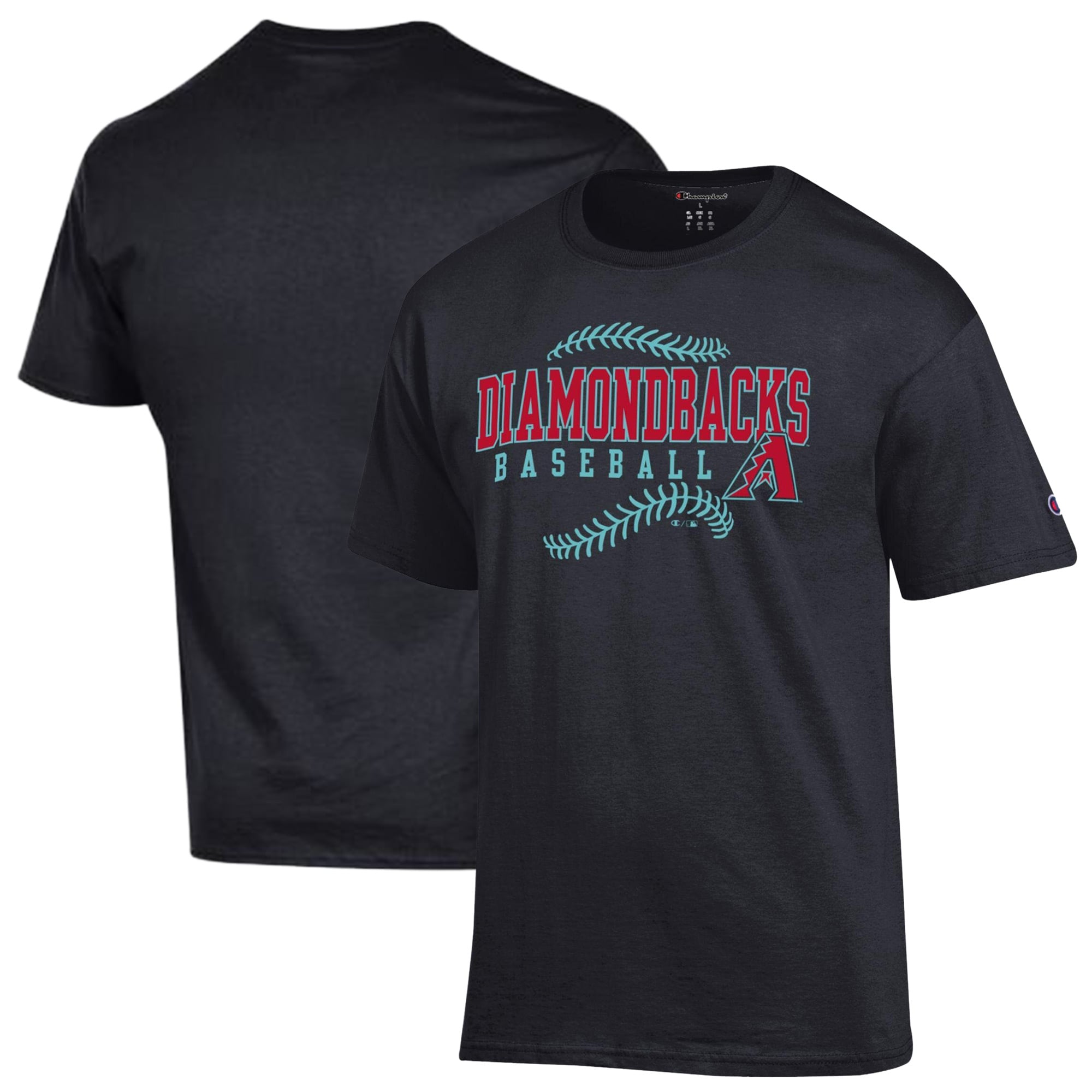 T-shirt de baseball Champion noir pour homme des Arizona Diamondbacks