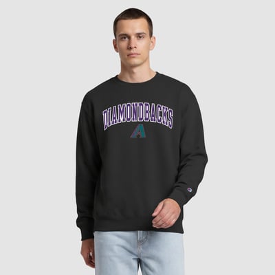  Arizona Diamondbacks Champion Fleece Crew Sweatshirt - Black