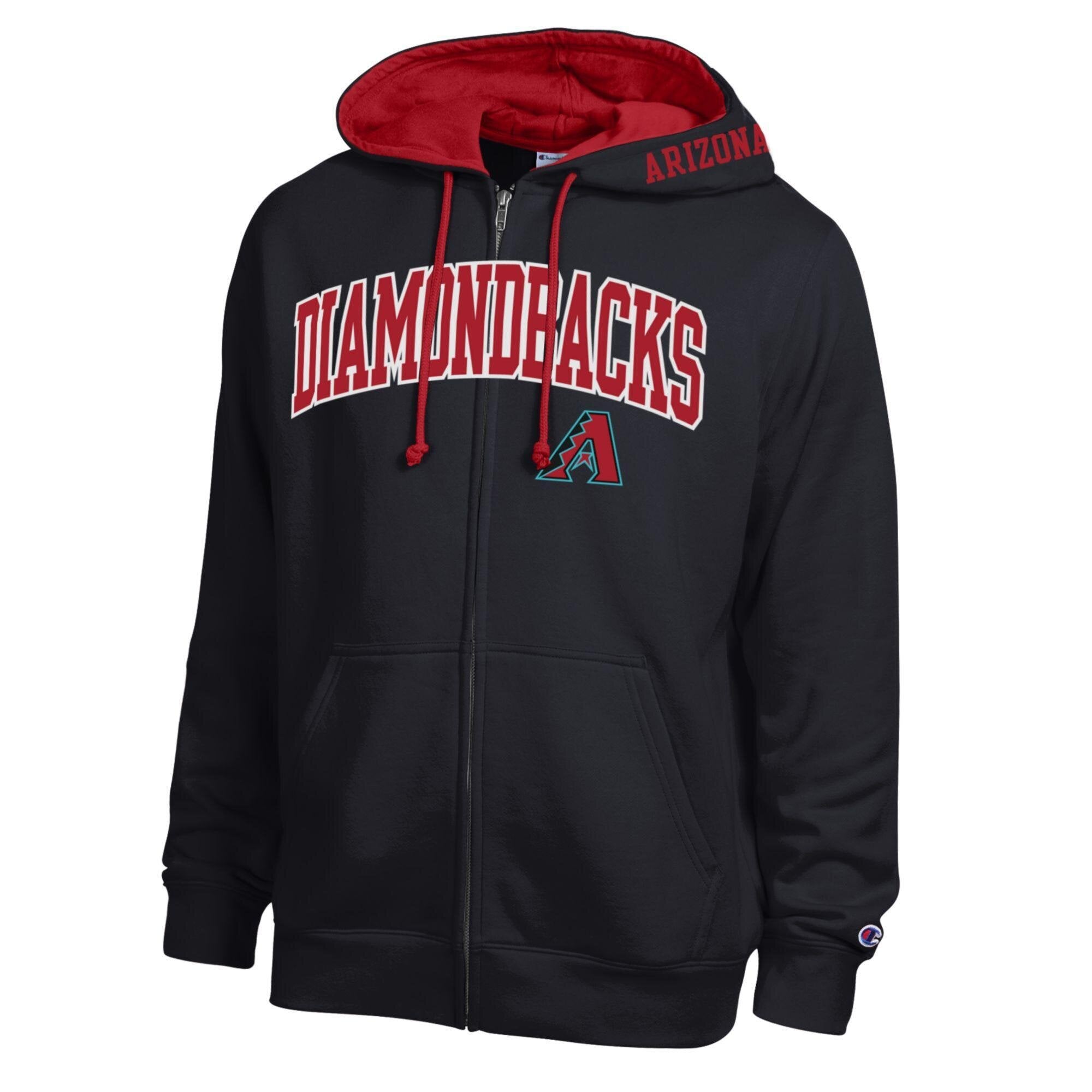 Men's Champion  Black Arizona Diamondbacks Fleece Full-Zip Hoodie