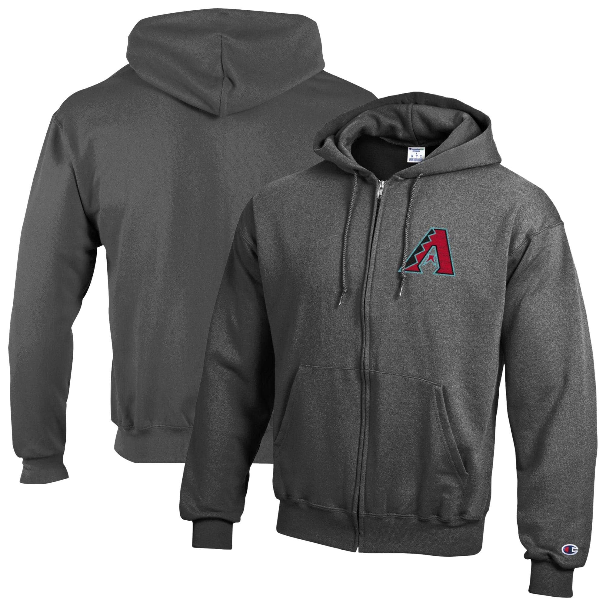 Sweat à capuche zippé Champion Arizona Diamondbacks Powerblend couleur anthracite pour homme