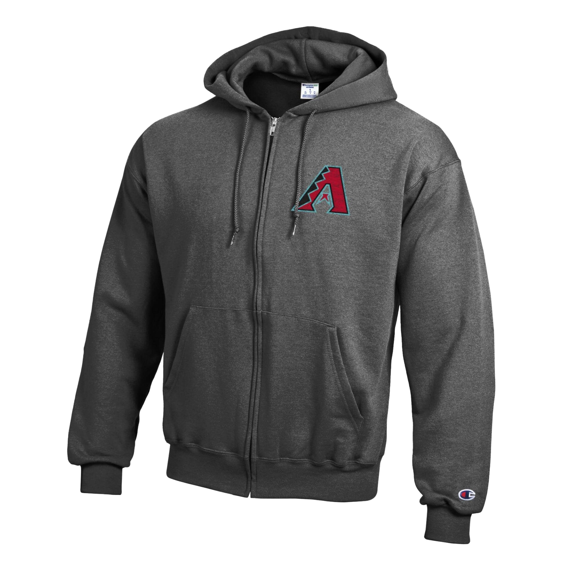 Sweat à capuche zippé Champion Arizona Diamondbacks Powerblend couleur anthracite pour homme