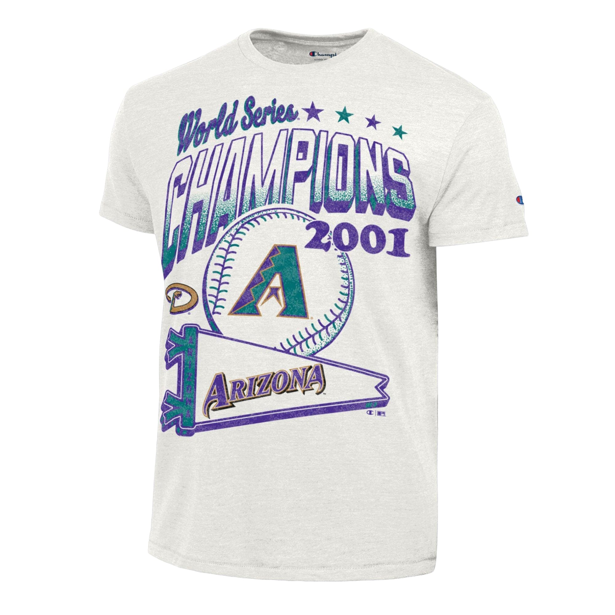 Men's Champion Cream Arizona Diamondbacks Winning Tradition Cooperstown Collection Tri-Blend T-Shirt