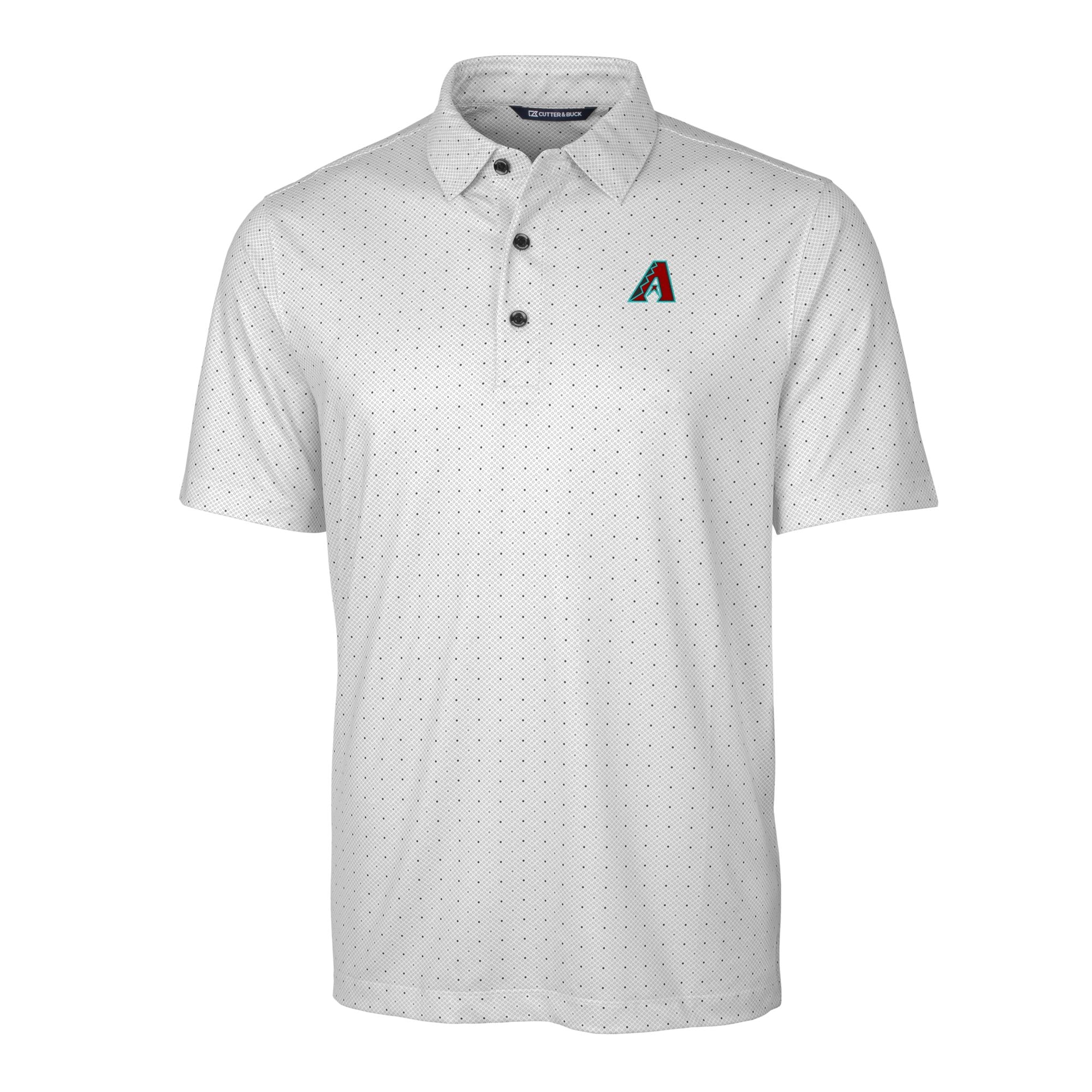 Men's Cutter & Buck  Charcoal Arizona Diamondbacks Pike Double Dot Stretch Big Tall Polo