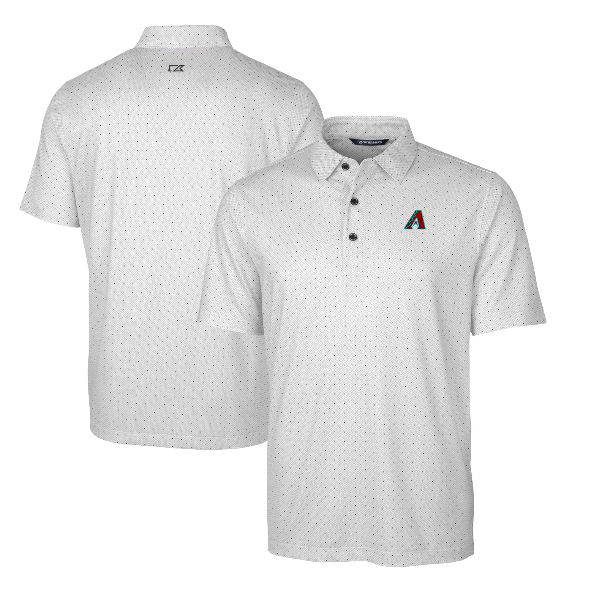 Men's Cutter & Buck  Charcoal Arizona Diamondbacks Pike Double Dot Stretch Big Tall Polo
