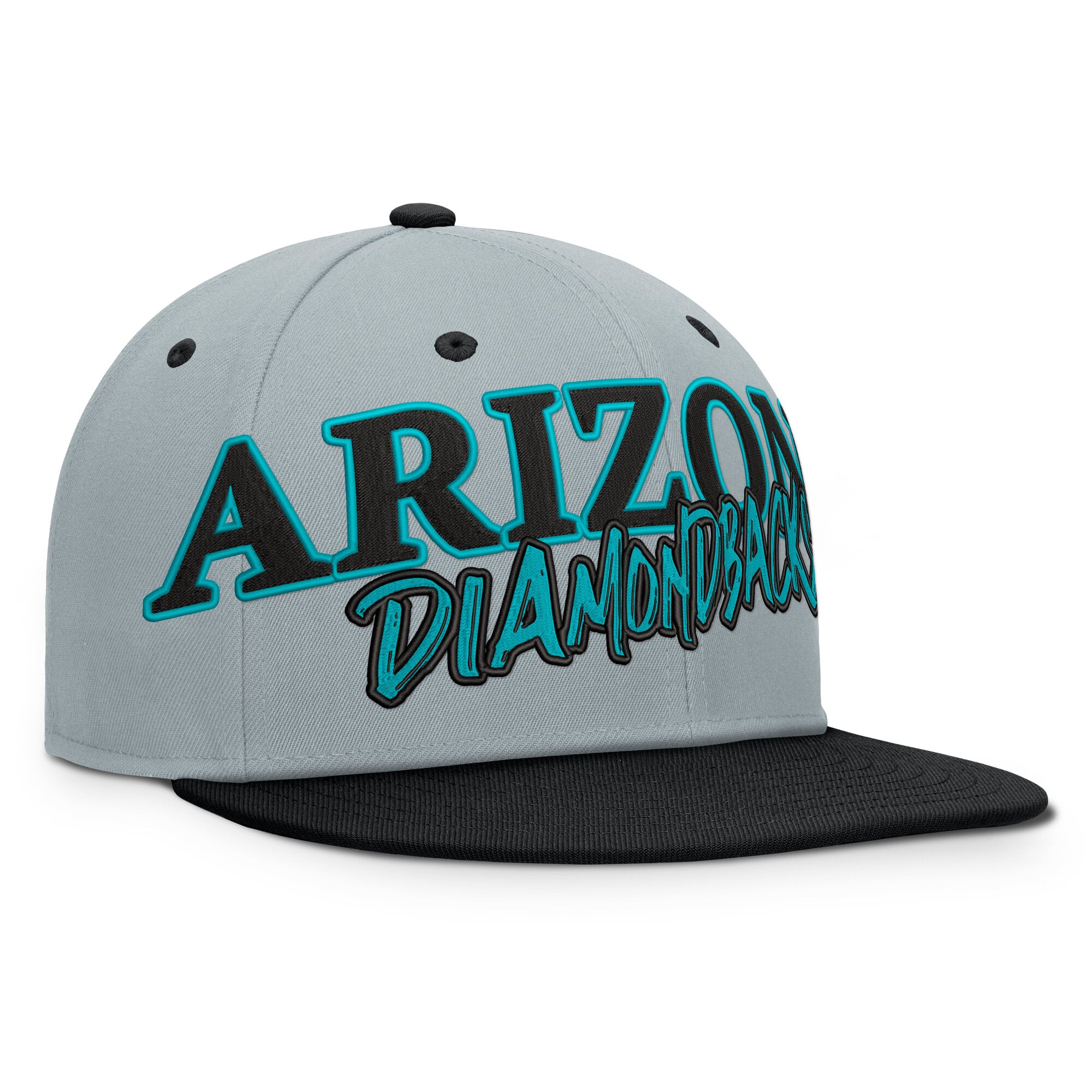 Men's Fanatics Gray Arizona Diamondbacks Jersey Twill Fitted Hat