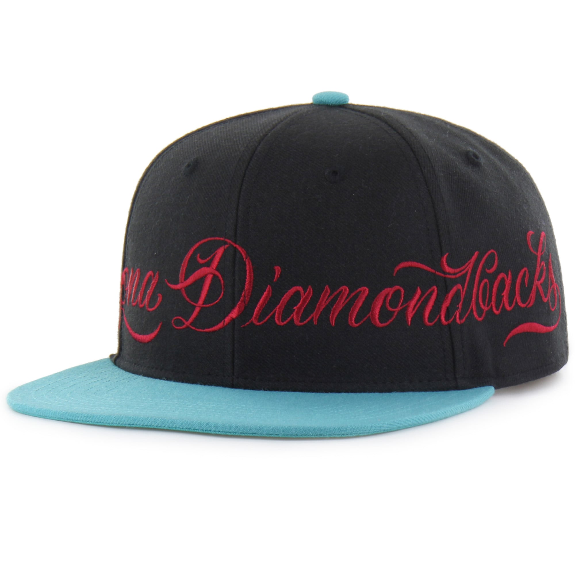 Men's Mister Cartoon x '47 Red/Black Arizona Diamondbacks Wrap Script Captain Snapback Hat