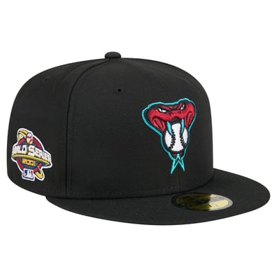 Arizona Diamondbacks New Era Alternate Logo 2001 World Series Team Color 59FIFTY Fitted Hat - Black