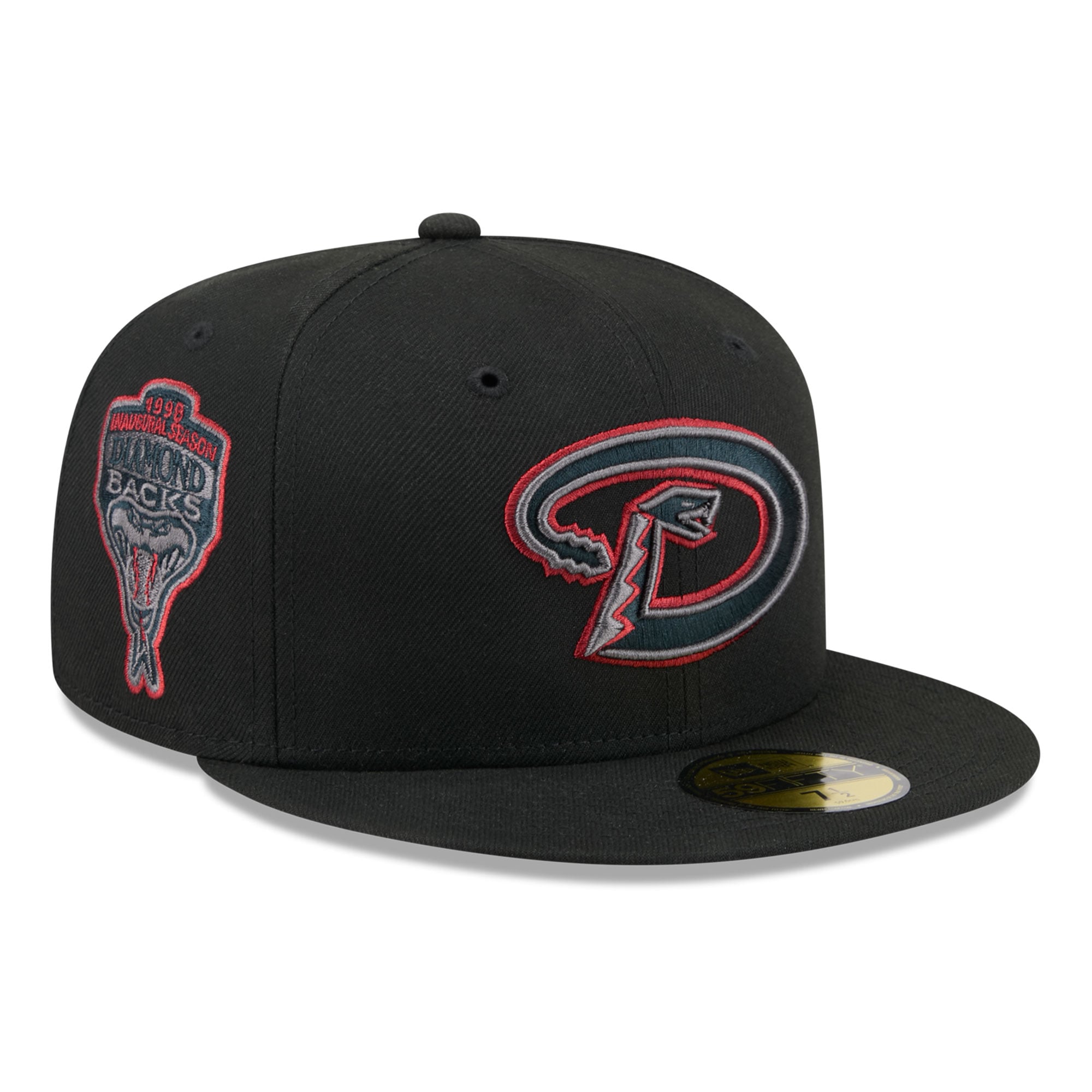 Casquette ajustée New Era Arizona Diamondbacks Color Pop 59FIFTY pour homme, noire