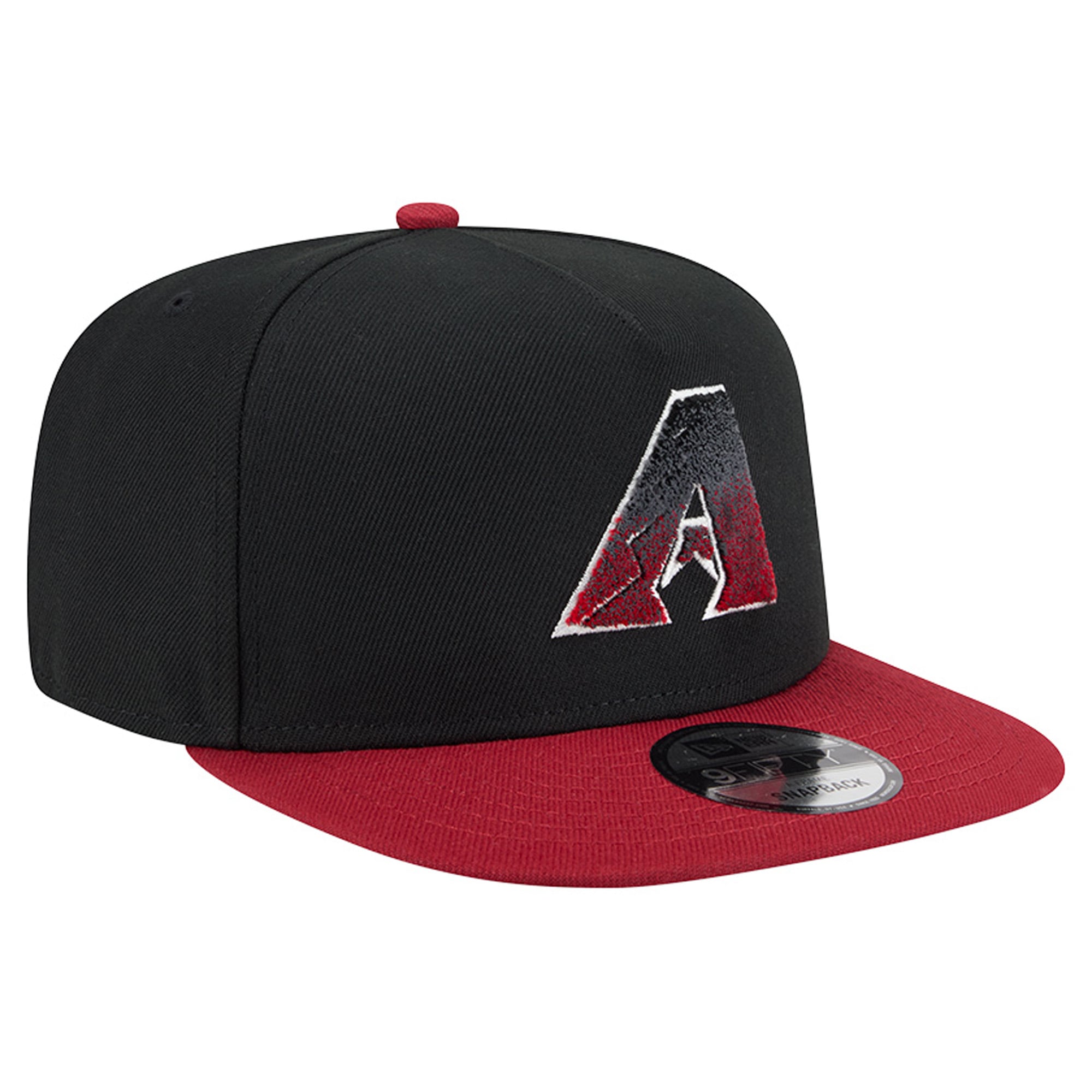 Casquette snapback New Era Arizona Diamondbacks noire et rouge à motif chenille dégradé A-Frame 9FIFTY pour homme
