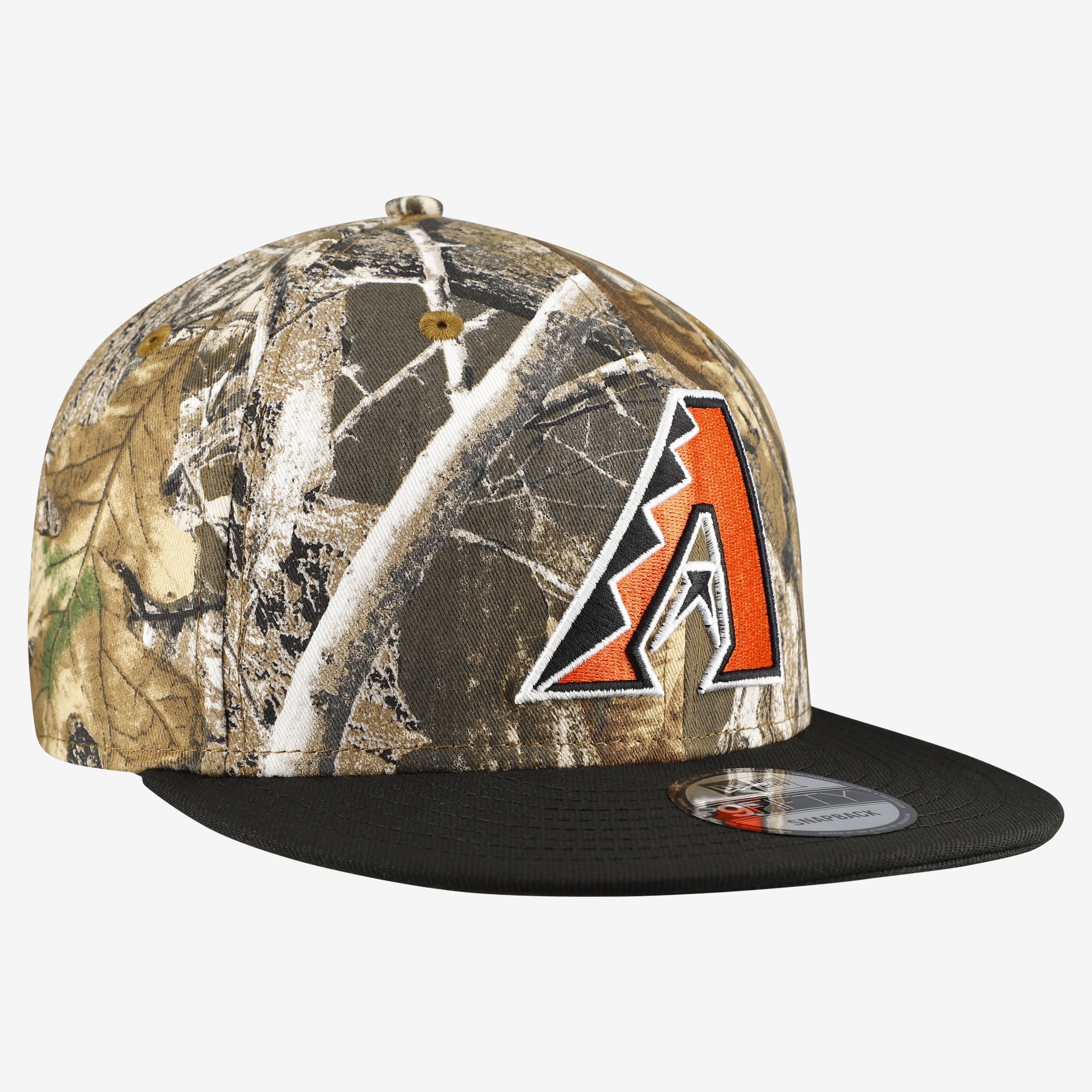 Casquette snapback New Era 9FIFTY Camo Arizona Diamondbacks Realtree Orange Pop pour homme