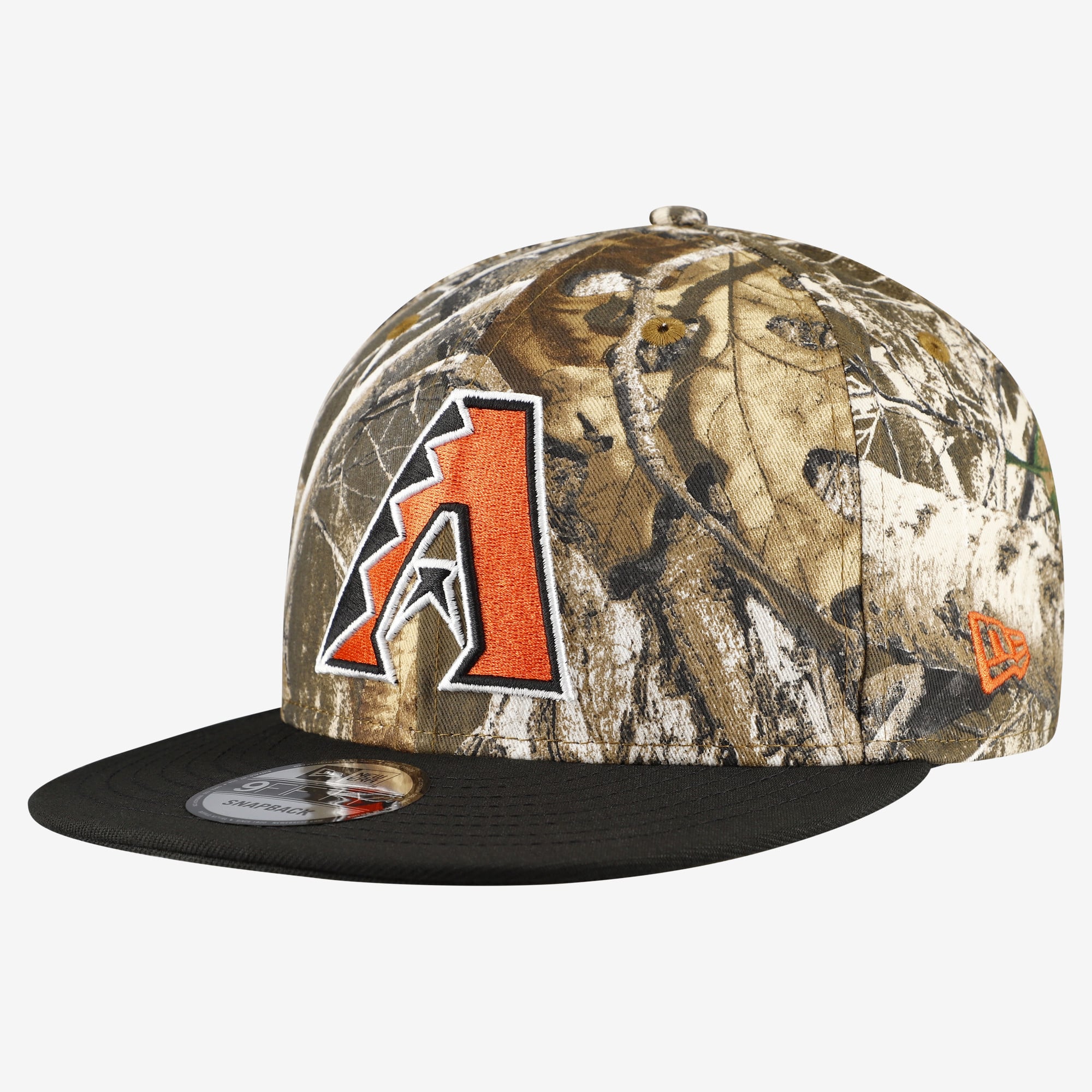 Casquette snapback New Era 9FIFTY Camo Arizona Diamondbacks Realtree Orange Pop pour homme