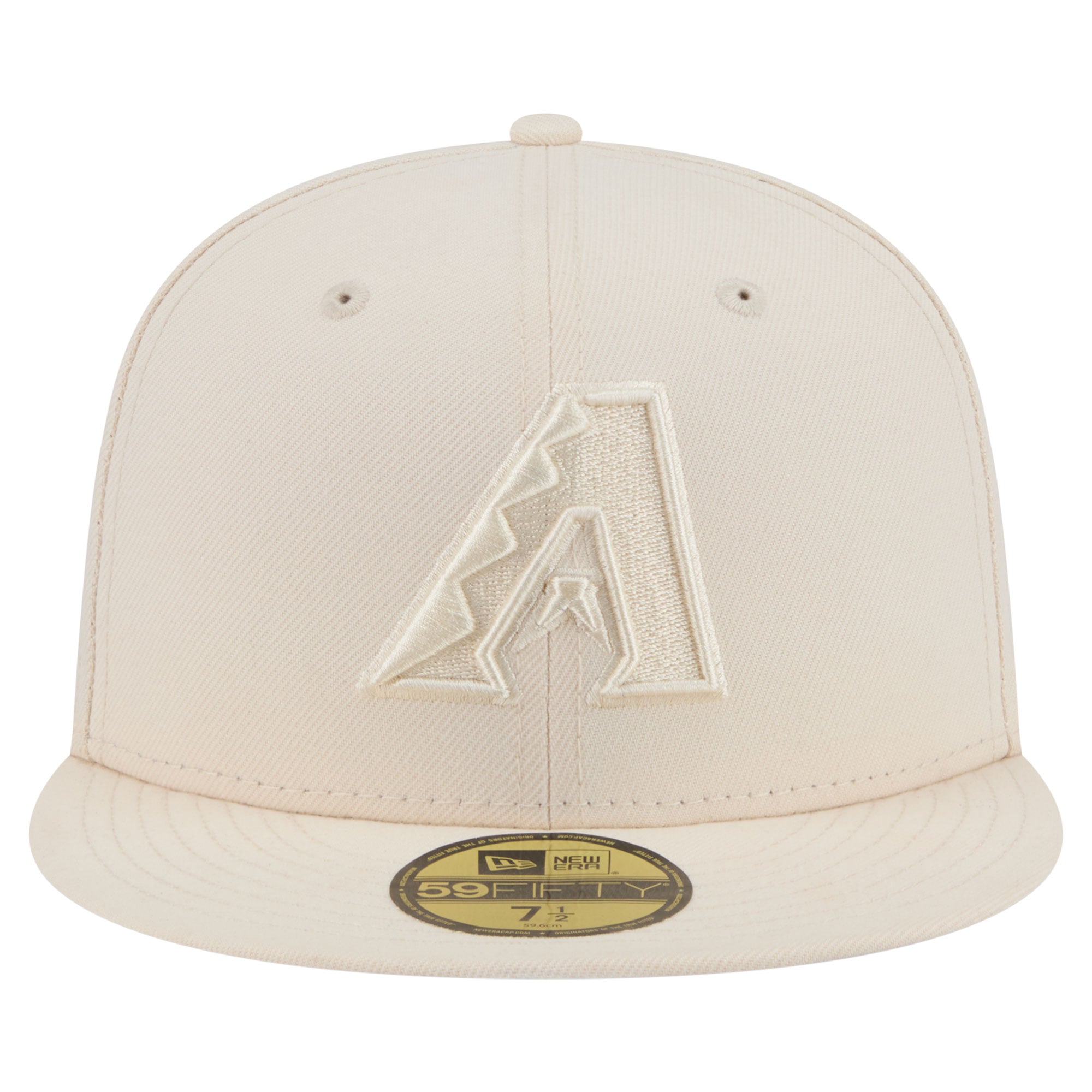 Casquette ajustée New Era Arizona Diamondbacks crème pour homme, modèle 59FIFTY