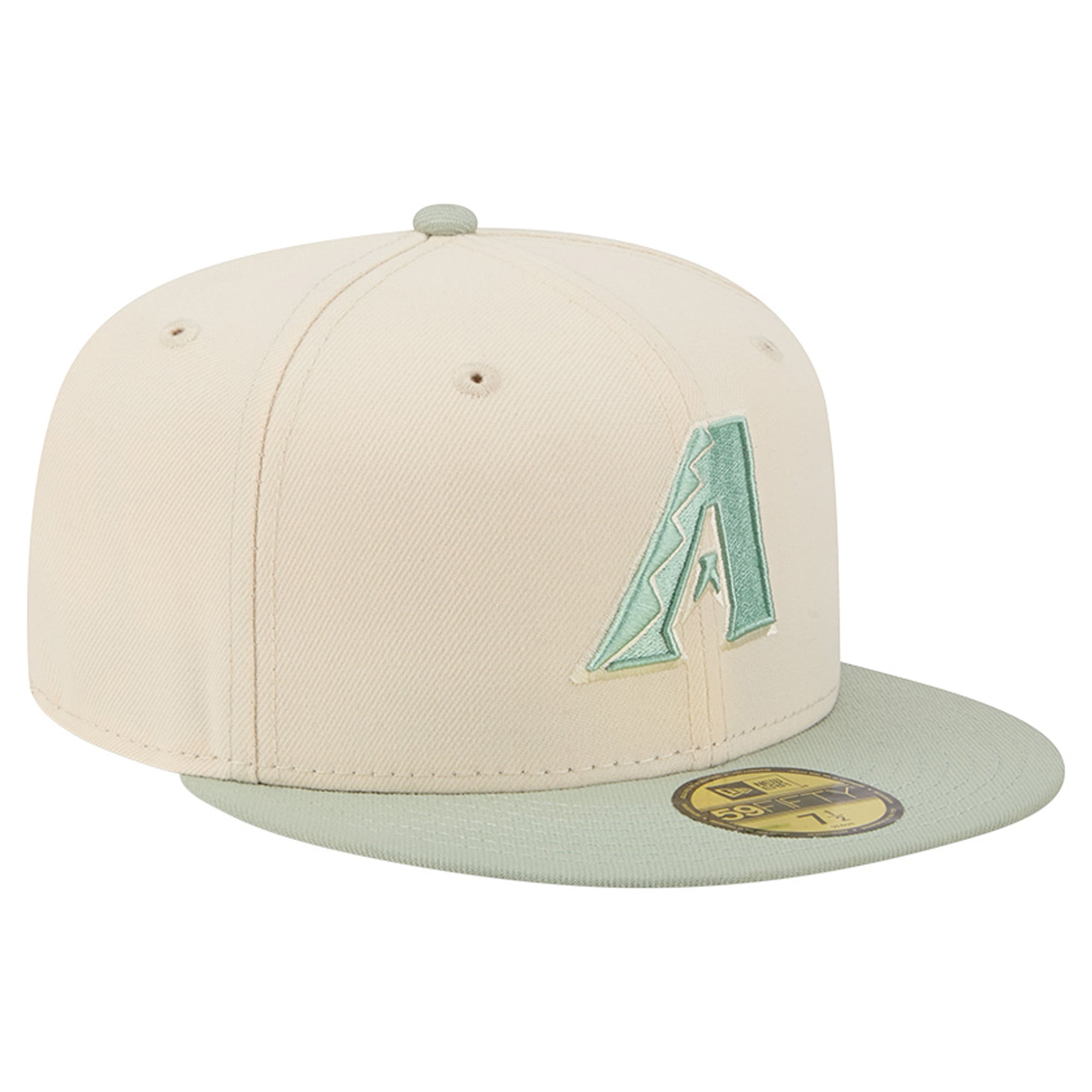Men's New Era Cream/Green Arizona Diamondbacks Color Pack 59FIFTY Fitted Hat
