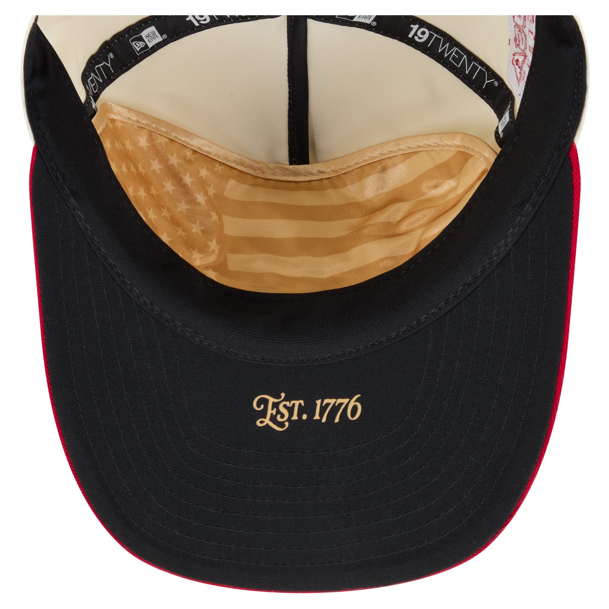 Men's New Era Cream/Red Arizona Diamondbacks USA 250 Fourth of July 19TWENTY Adjustable Hat