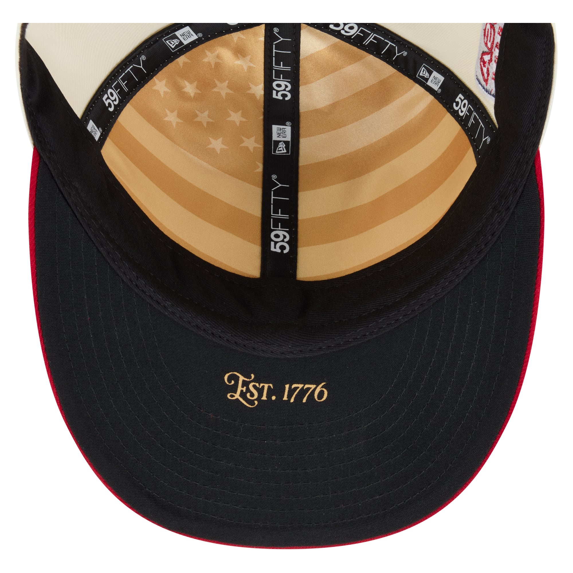 Men's New Era Cream/Red Arizona Diamondbacks USA 250 Fourth of July Low Profile 59FIFTY Fitted Hat