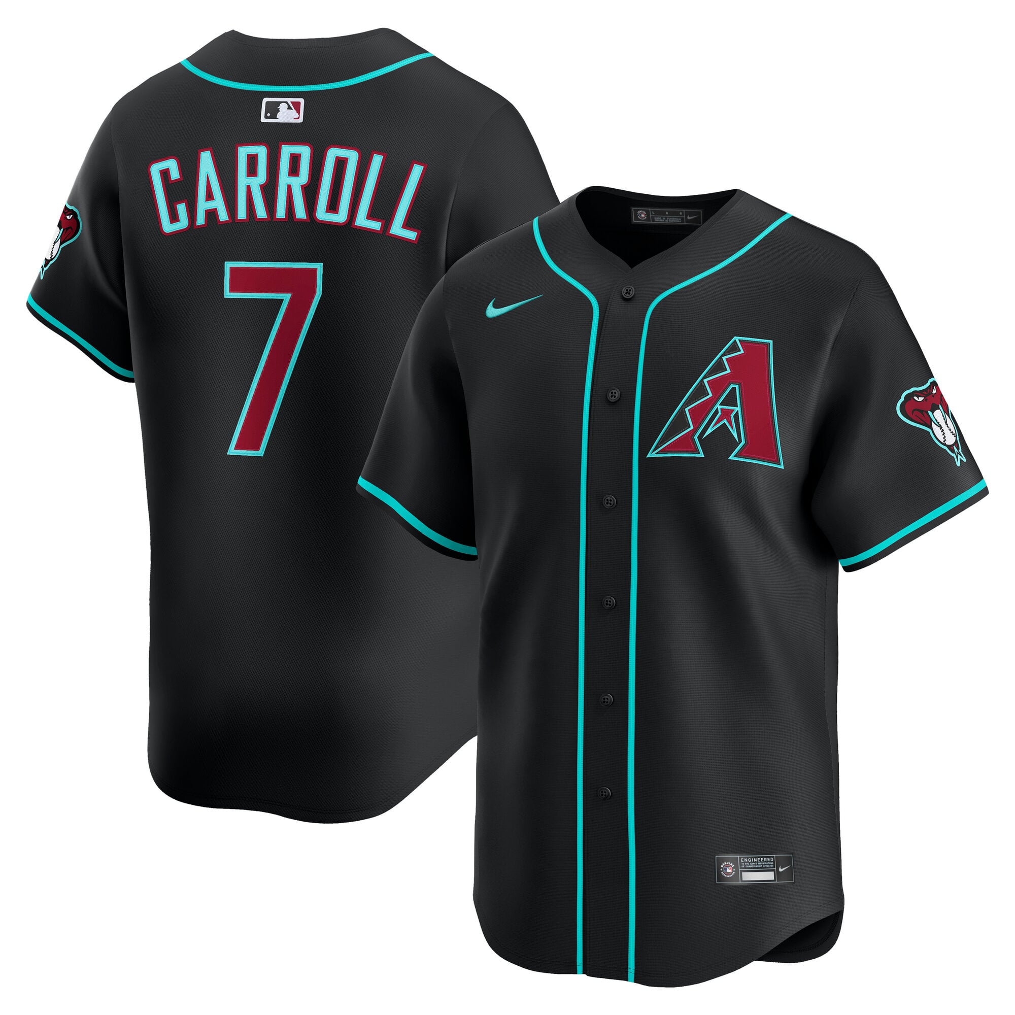Randy Johnson Arizona Diamondbacks 2001 World Series Men's Alternate Black Jersey - Majestic