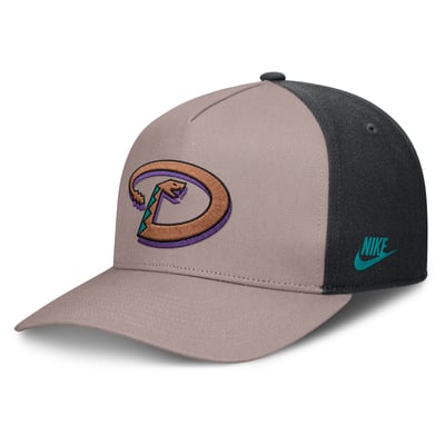 Arizona Diamondbacks Nike Cooperstown Rise A-Frame Adjustable Hat - Light Brown/Black