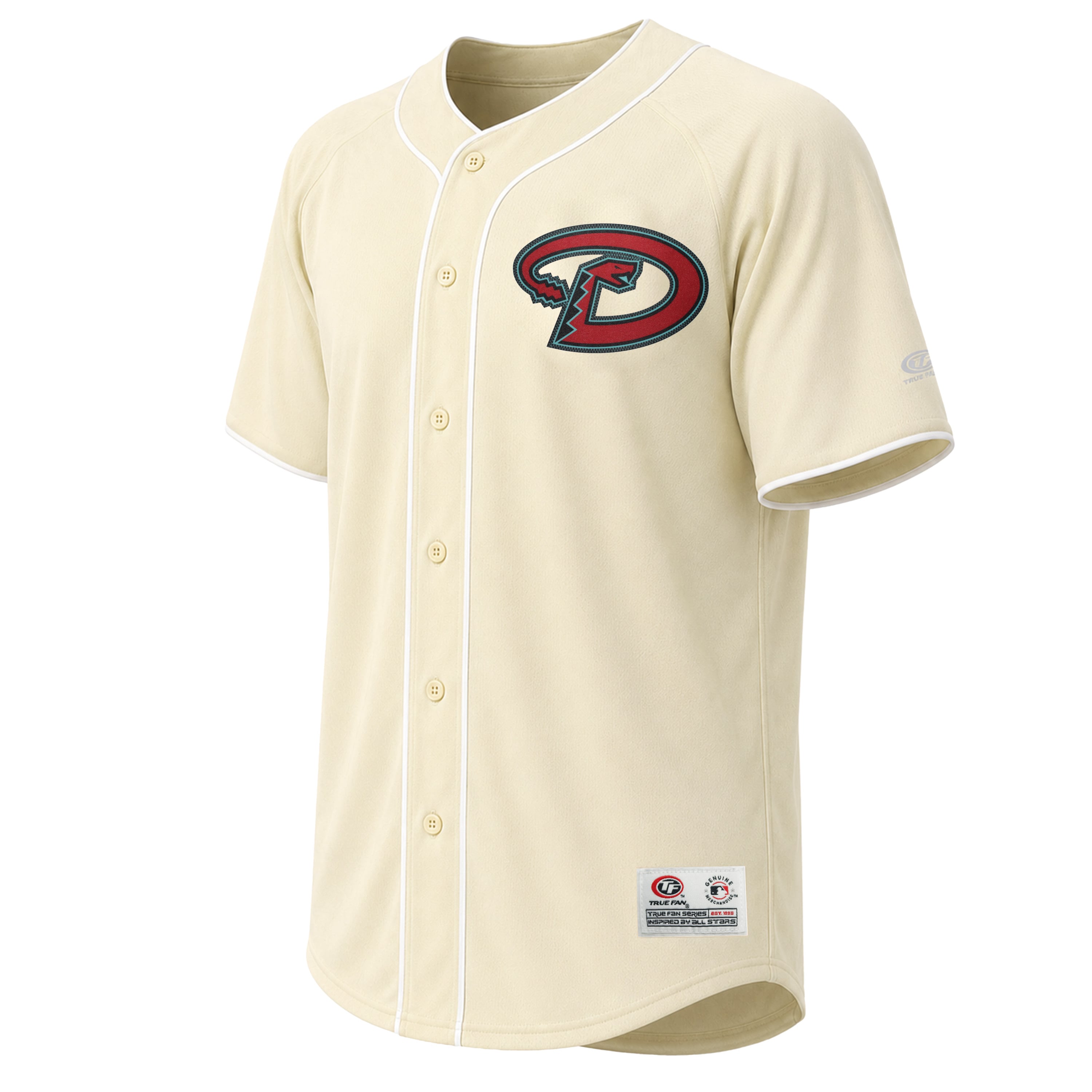 Men's Stitches Cream Arizona Diamondbacks Fashion Jersey
