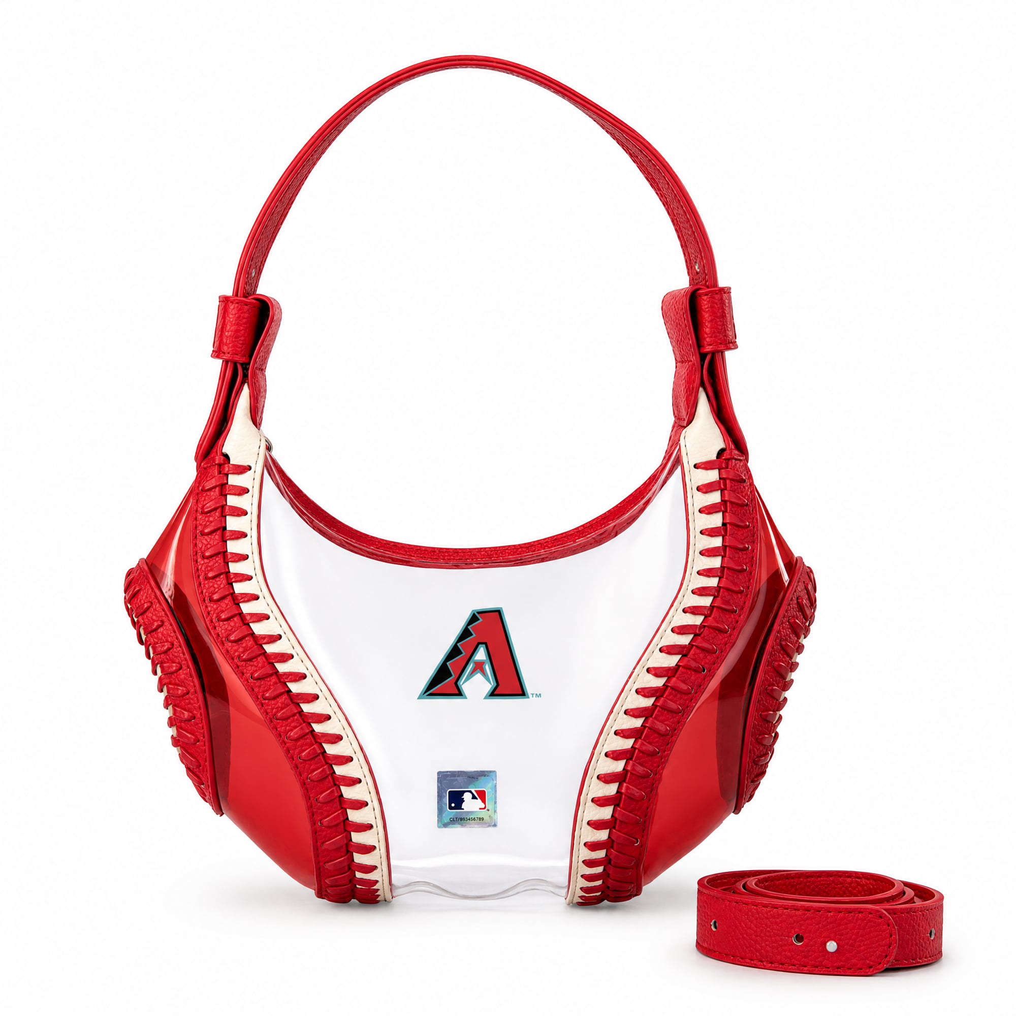 Montana West Arizona Diamondbacks Clear Slouchy Shoulder Bag