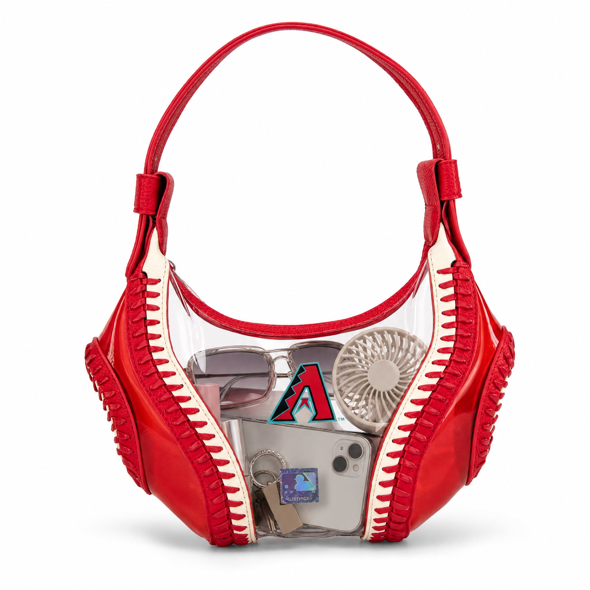 Montana West Arizona Diamondbacks Clear Slouchy Shoulder Bag