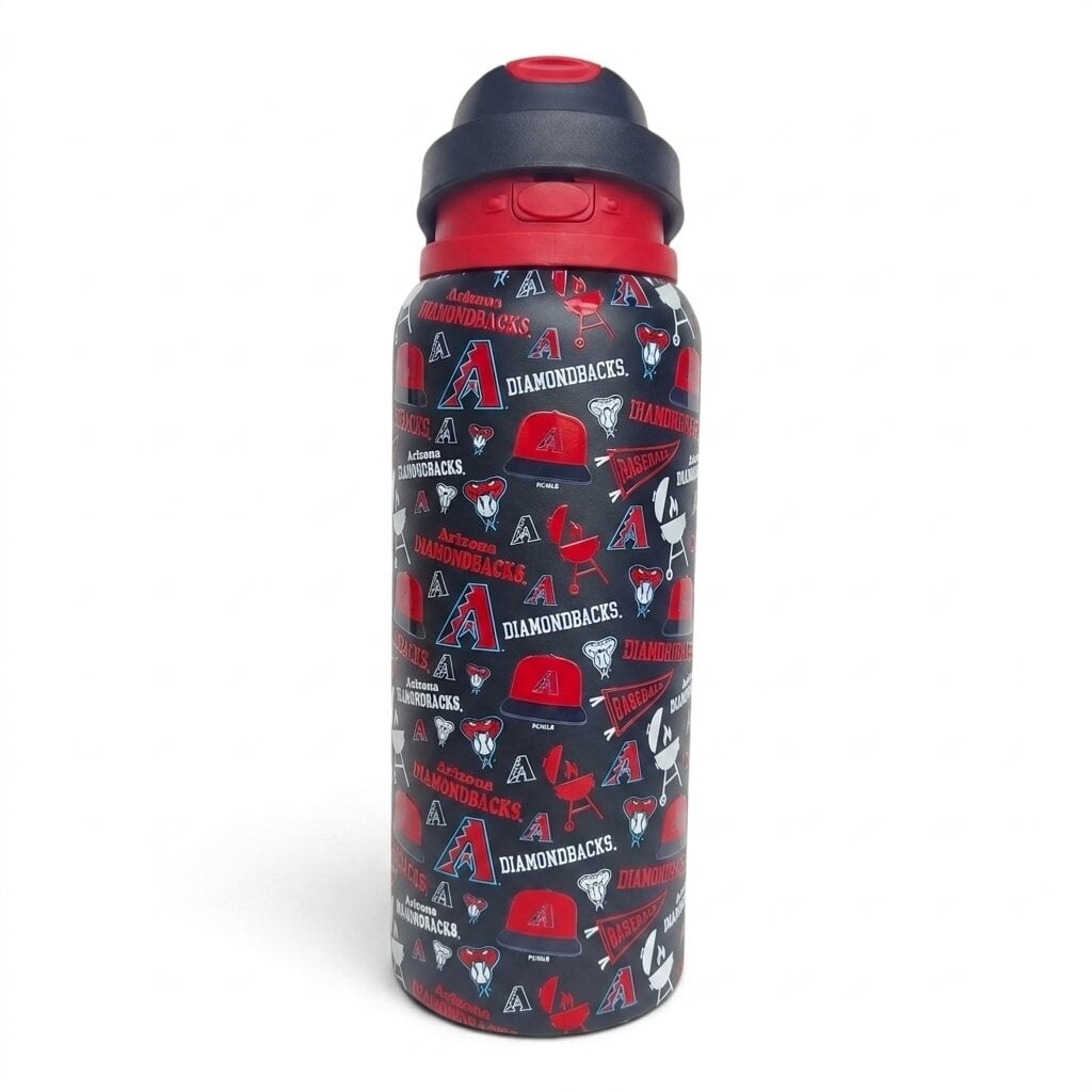 Gourde Pegasus Arizona Diamondbacks 32 oz, fanion de match, en acier inoxydable ProPress
