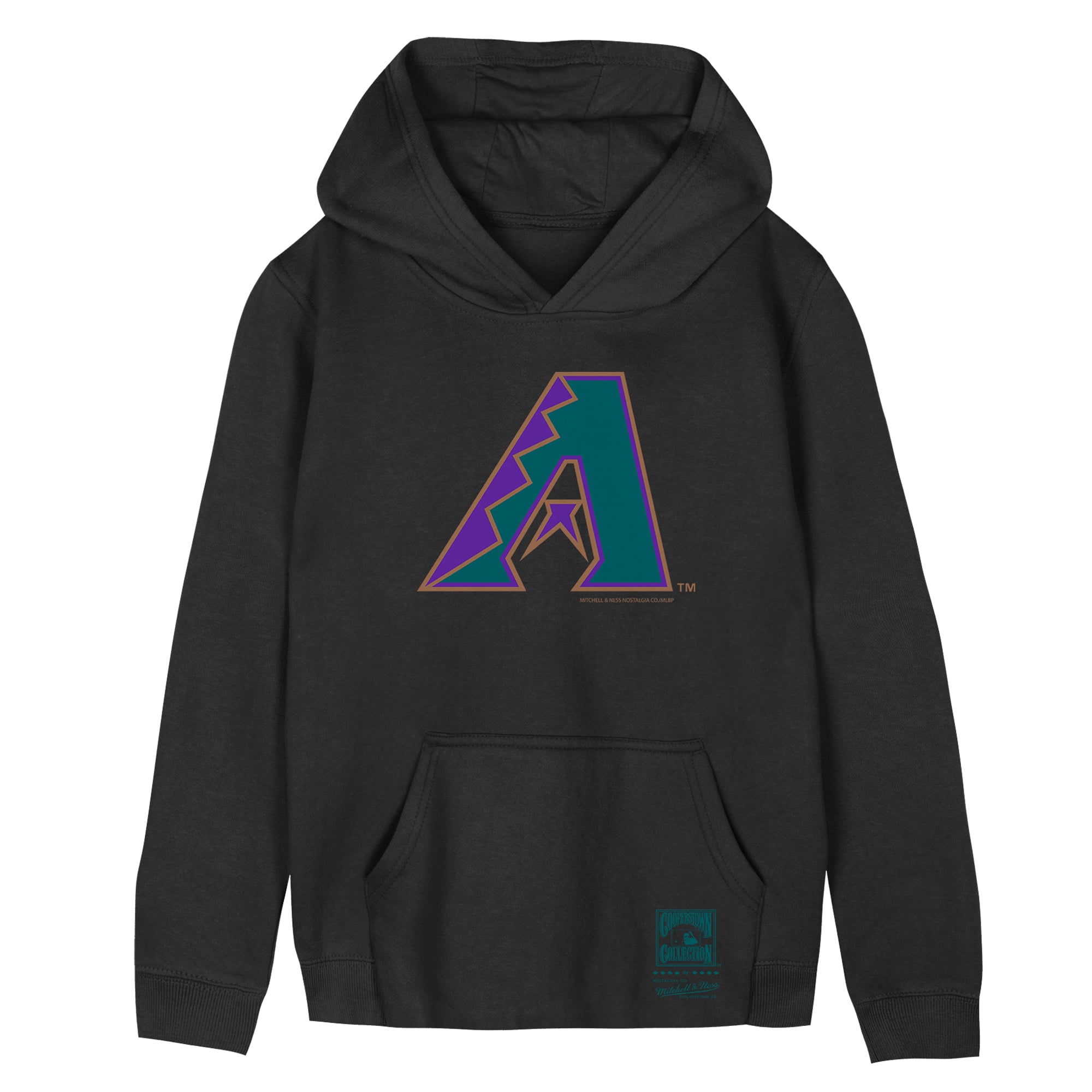 Preschool Mitchell & Ness Black Arizona Diamondbacks Retro Logo Hoodie