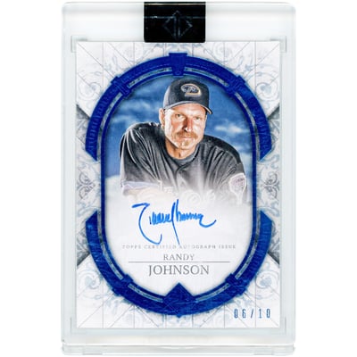 Randy Johnson Arizona Diamondbacks Autographed 2024 Topps Transcendent Collection Sapphire #TCA-RJO #6/10 Card 