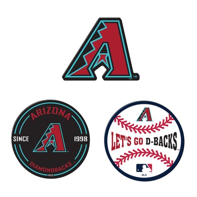  Arizona Diamondbacks WinCraft 3-Pack Premium Fridge Magnet Set