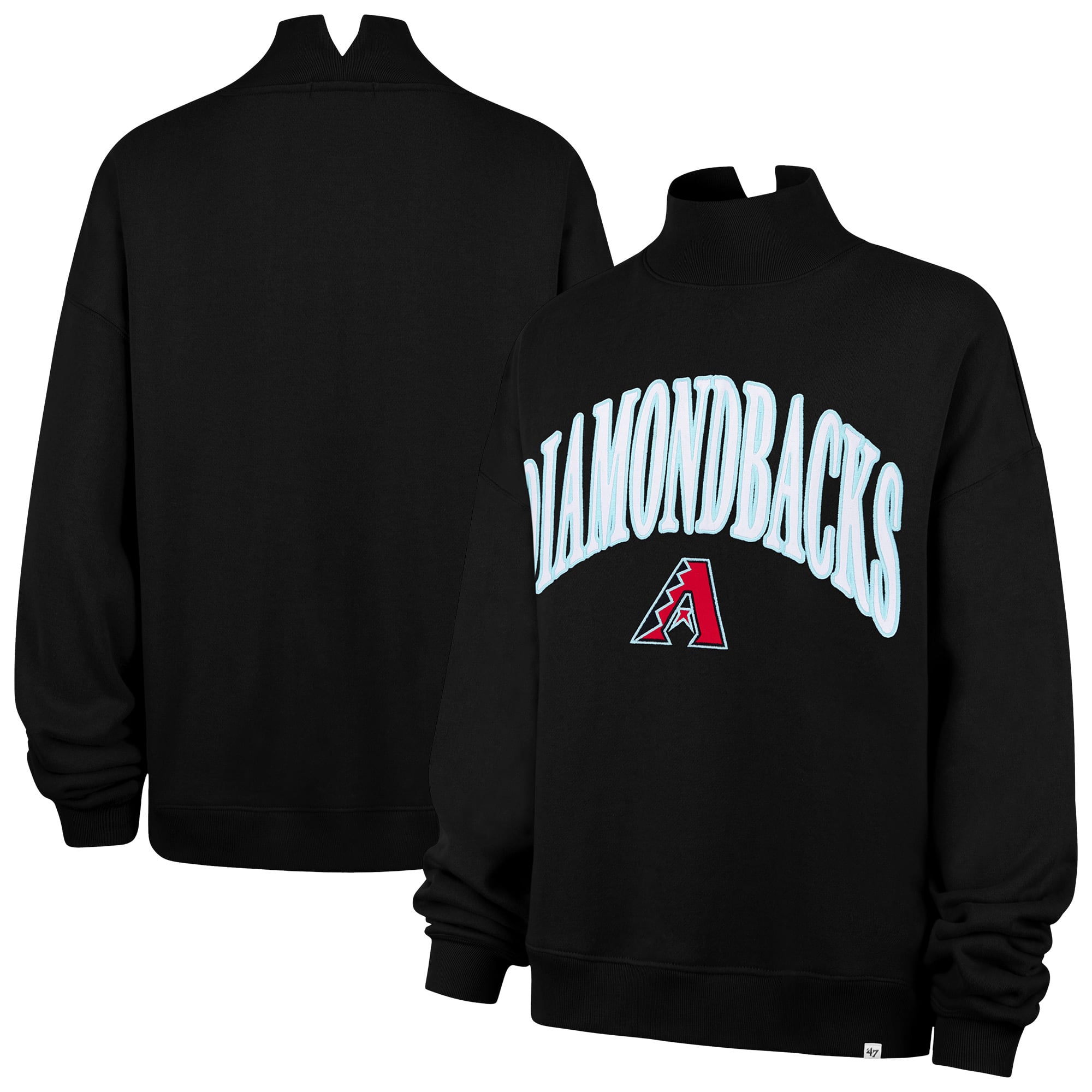 Sweat-shirt à col montant oversize Vantage noir Arizona Diamondbacks « 47 » pour femme