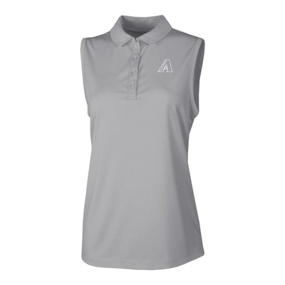 Arizona Diamondbacks Columbia Women's  Ace Flair Sleeveless Tank Polo - Gray