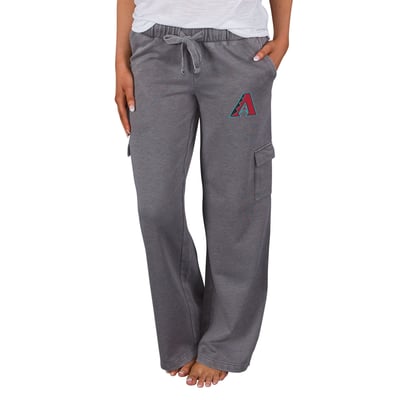 Arizona Diamondbacks Concepts Sport Women's Trackside Wide Leg Cargo Pants - Charcoal