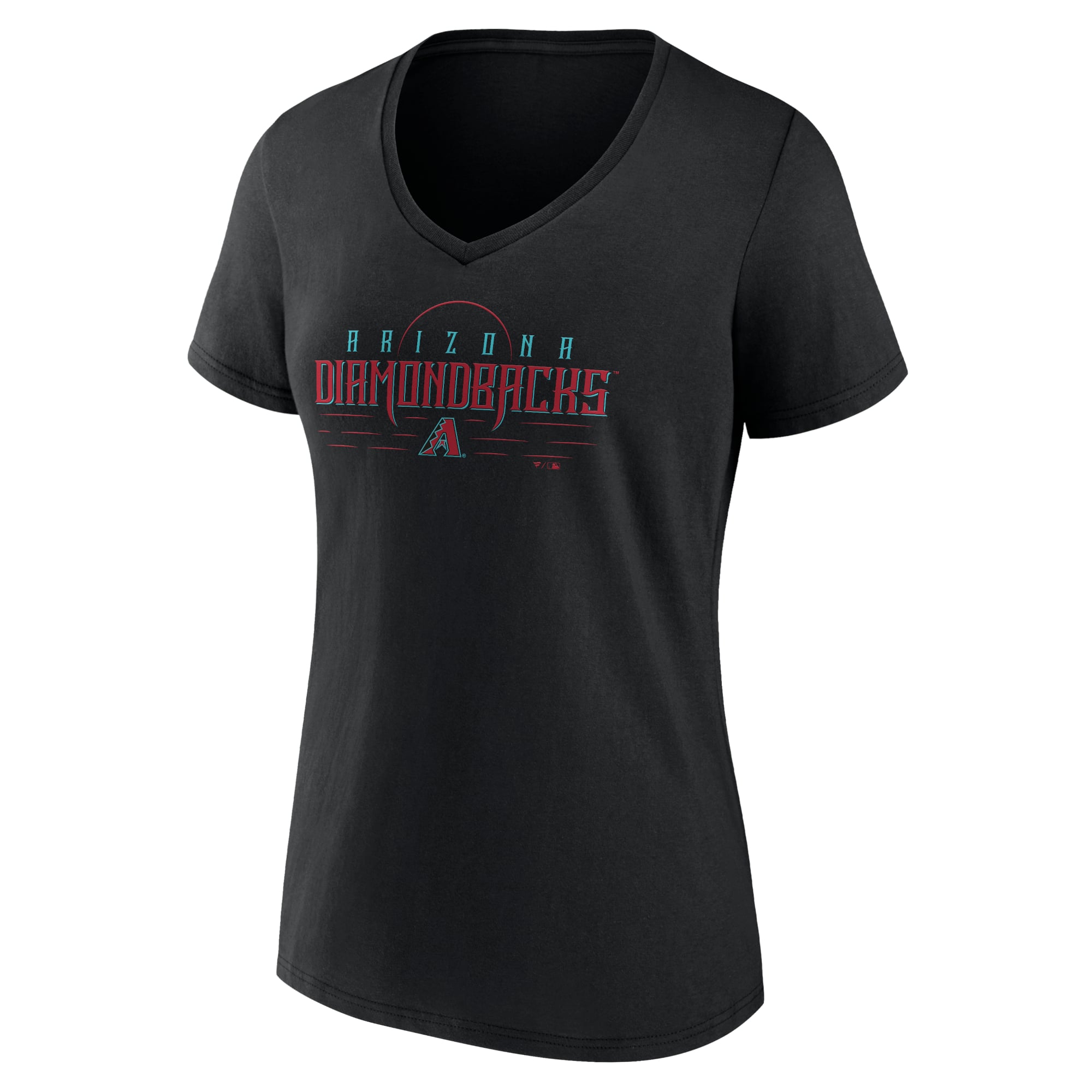 T-shirt local à col en V Fanatics pour femmes, noir, Arizona Diamondbacks