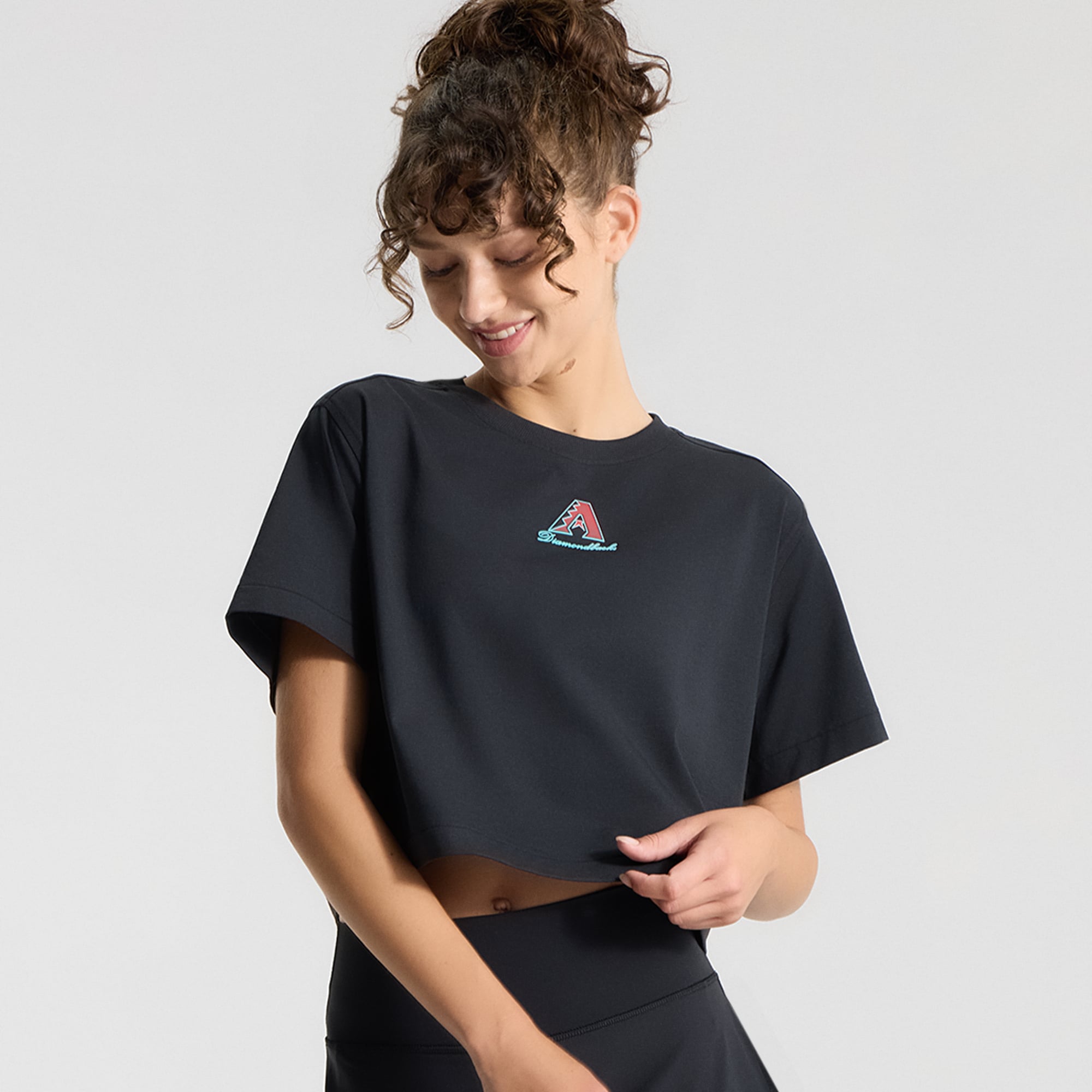 T-shirt court en coton biologique All Yours Arizona Diamondbacks noir pour femme de lululemon