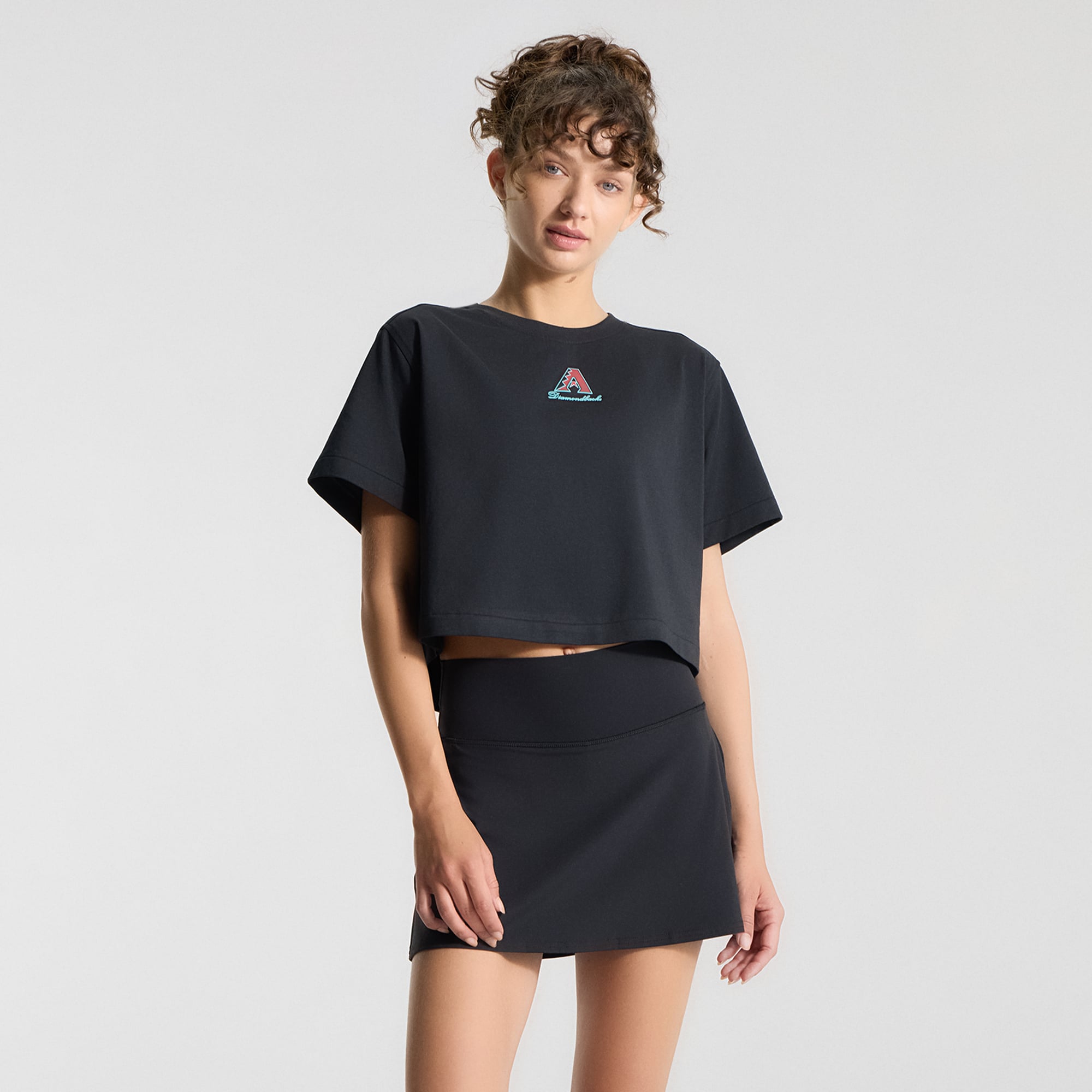 T-shirt court en coton biologique All Yours Arizona Diamondbacks noir pour femme de lululemon