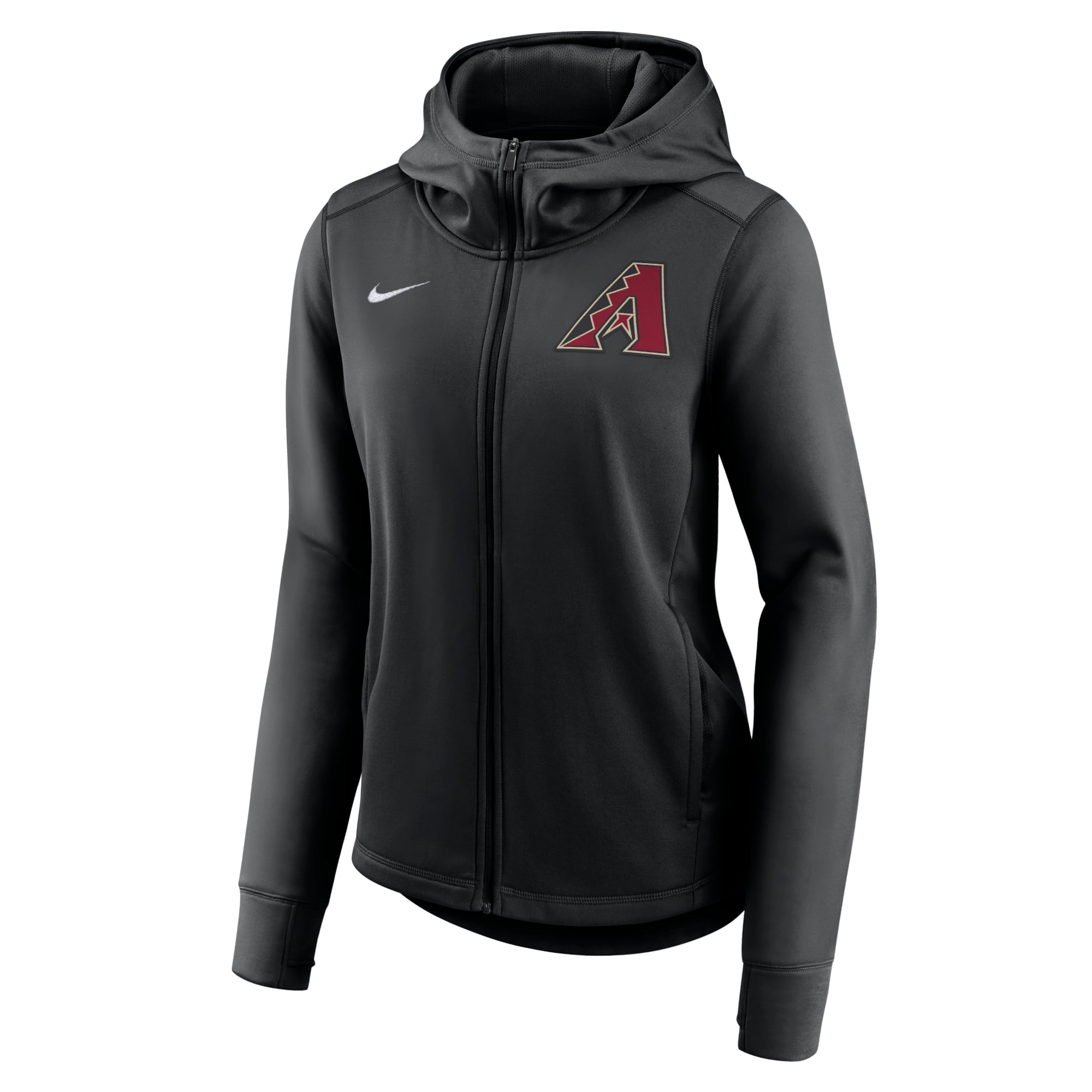 Sweat à capuche zippé Nike Authentic Collection Arizona Diamondbacks noir pour femme