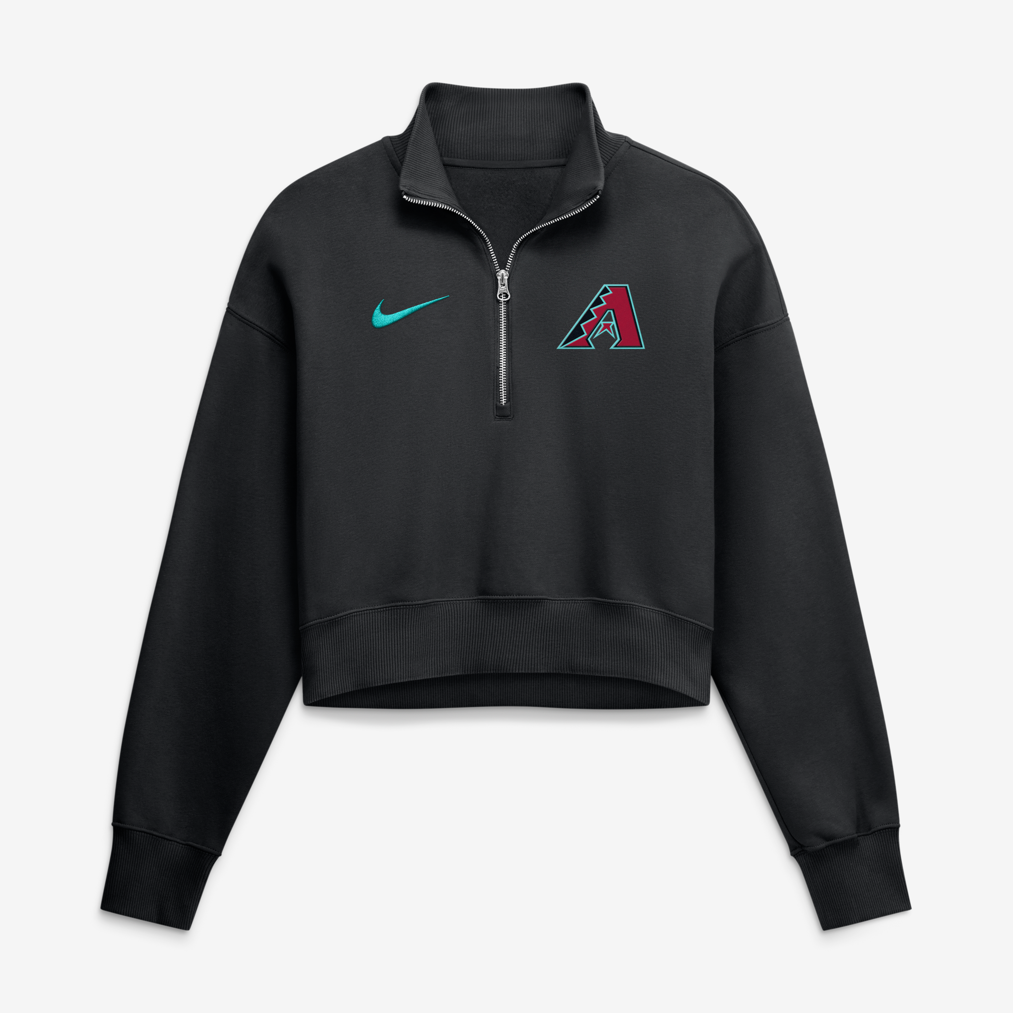Women's Nike Black Arizona Diamondbacks Primetime Phoenix Fleece Half-Zip Sweatshirt