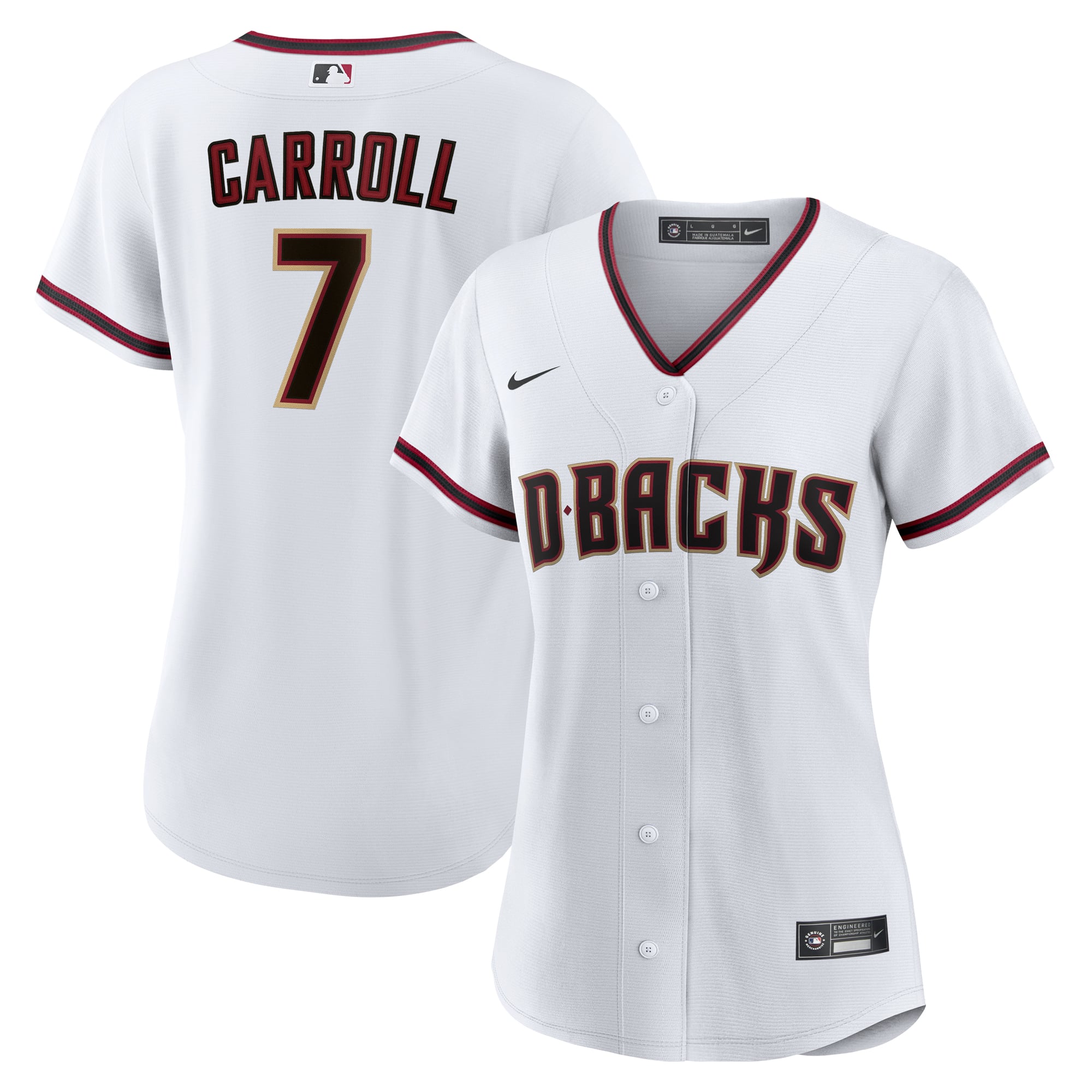 Maillot réplique domicile Nike Corbin Carroll blanc pour femme, Arizona Diamondbacks
