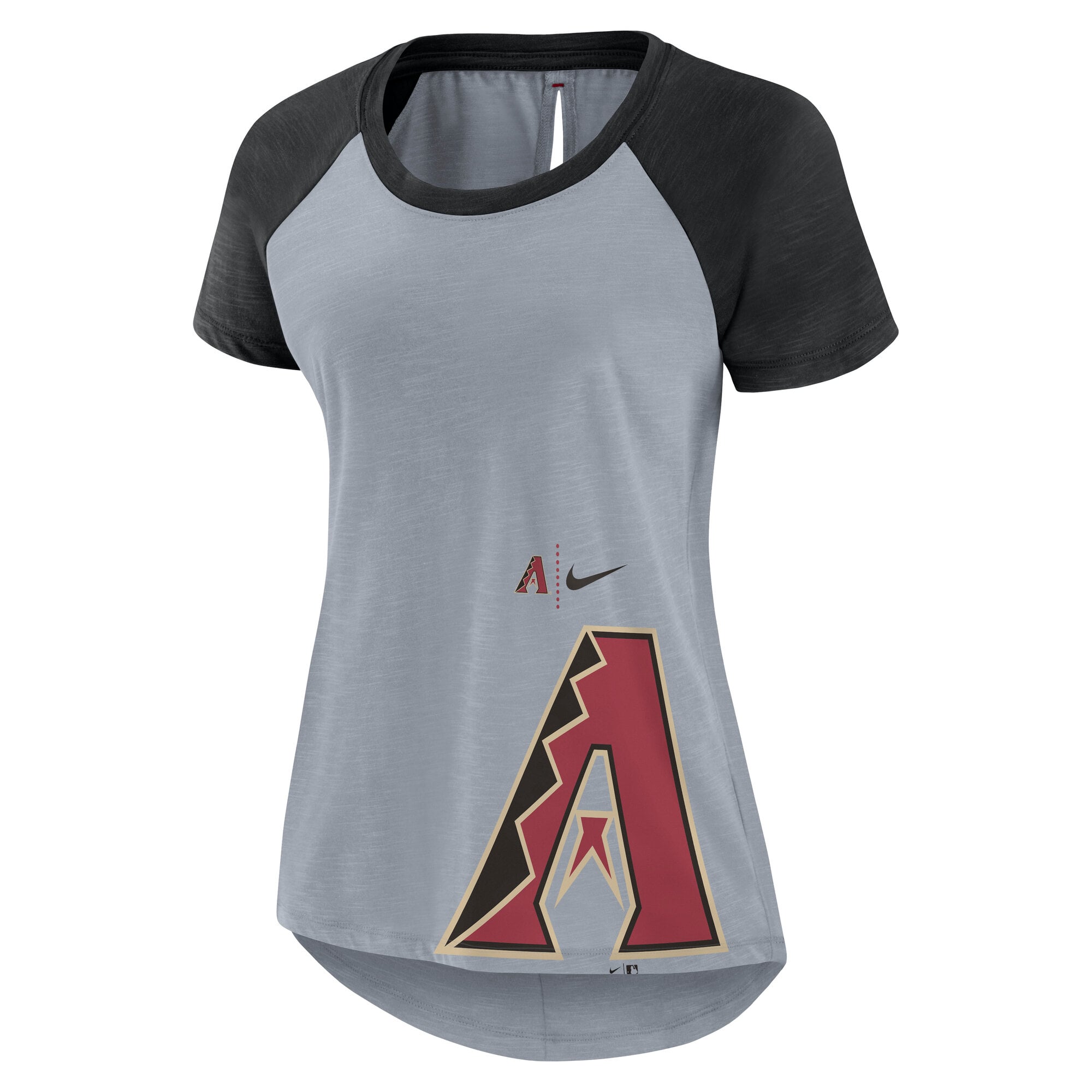 T-shirt raglan Nike Heather Gray Arizona Diamondbacks Summer Breeze pour femme