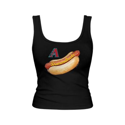 Arizona Diamondbacks Tiny Turnip Women's Emmy Hot Dog Tri-Blend Tank Top - Black