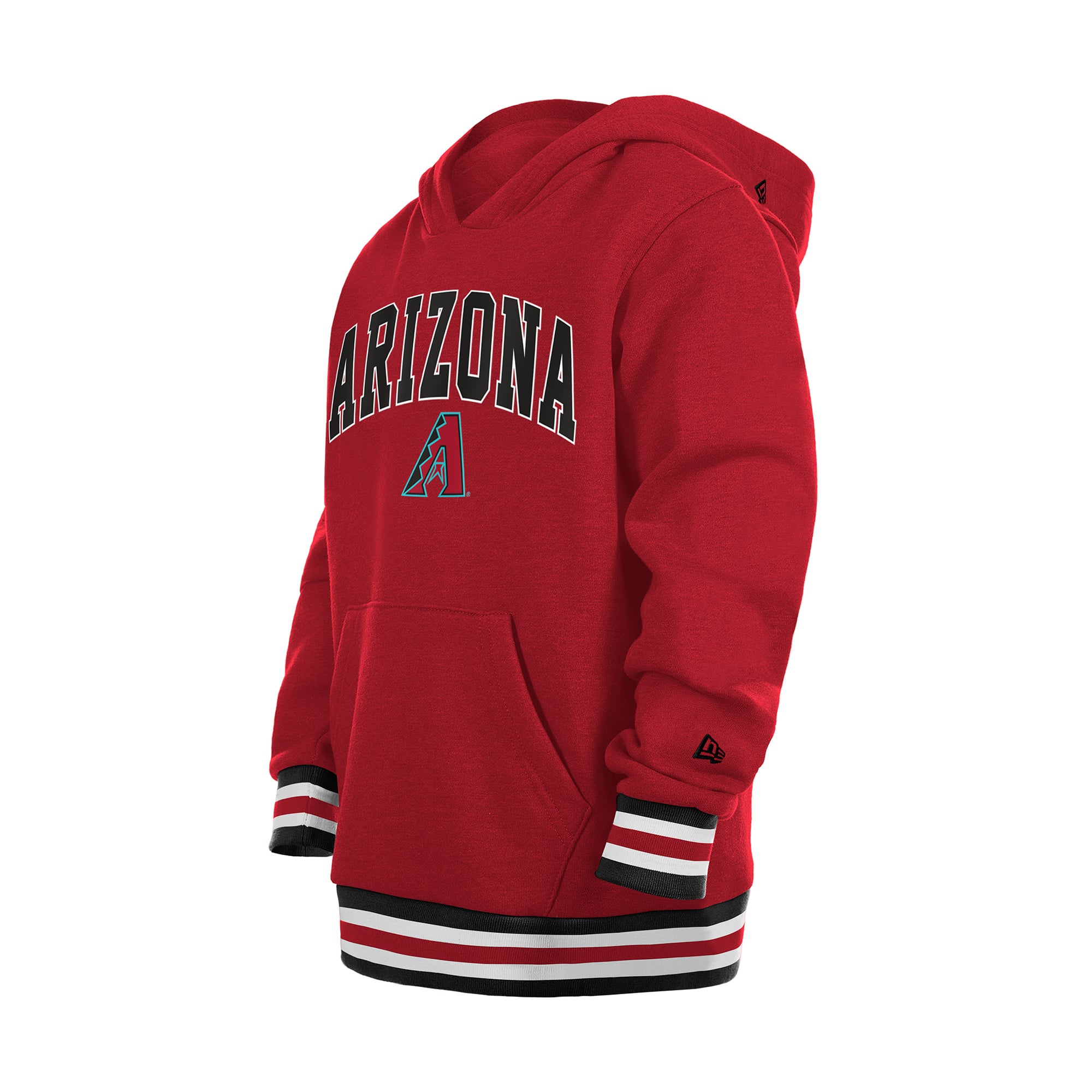 Youth New Era Red Arizona Diamondbacks Knit Trim Pullover Hoodie