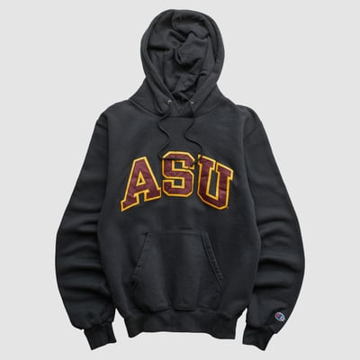 Arizona State Sun Devils Champion 2000s Hooded Pullover Sweatshirt - Black - XXS by Fanatics Real Vintage
