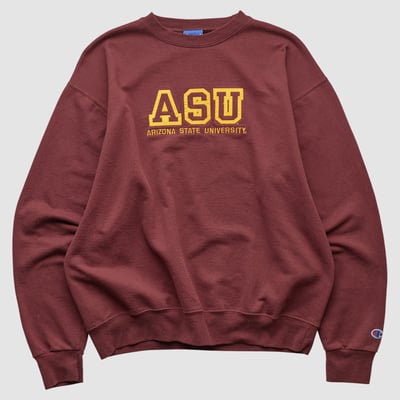 Arizona State Sun Devils Champion 2000s Pullover Sweatshirt - Maroon - M by Fanatics Real Vintage