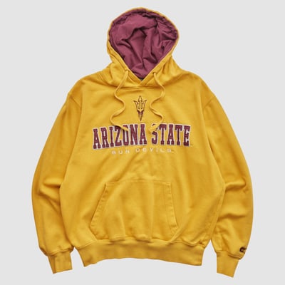 Arizona State Sun Devils Colosseum 2010s Hooded Pullover Sweatshirt - Yellow - S by Fanatics Real Vintage