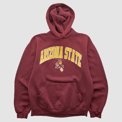 Arizona State Sun Devils Russell 2000s Hooded Pullover Sweatshirt - Maroon - XS by Fanatics Real Vintage