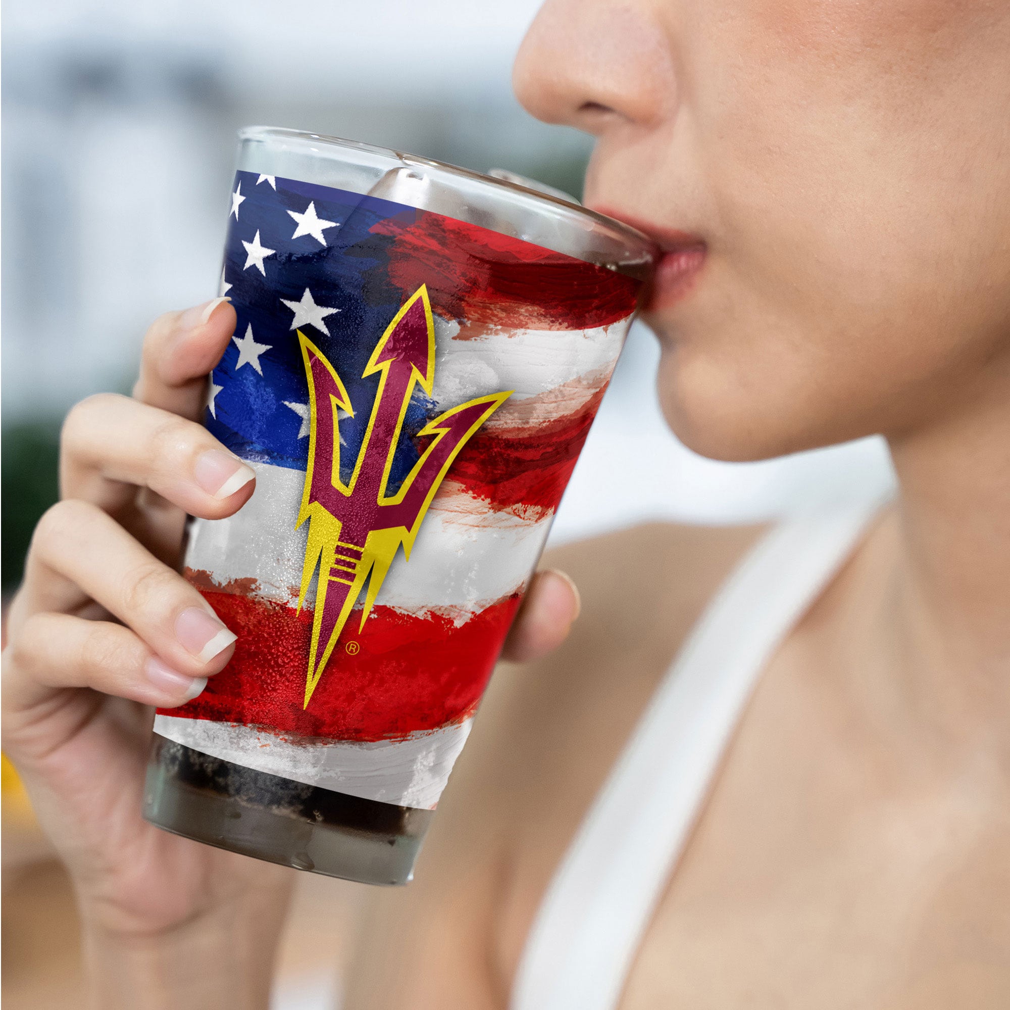 Ensemble de deux verres à bière Americana de 473 ml (16 oz) aux couleurs des Arizona State Sun Devils