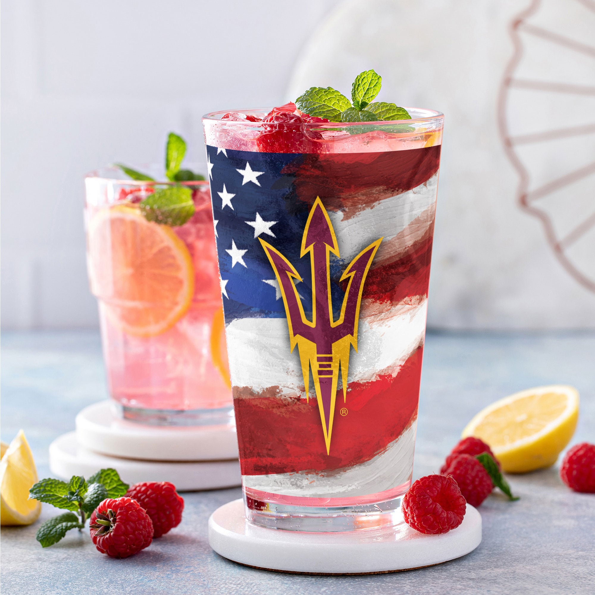 Ensemble de deux verres à bière Americana de 473 ml (16 oz) aux couleurs des Arizona State Sun Devils