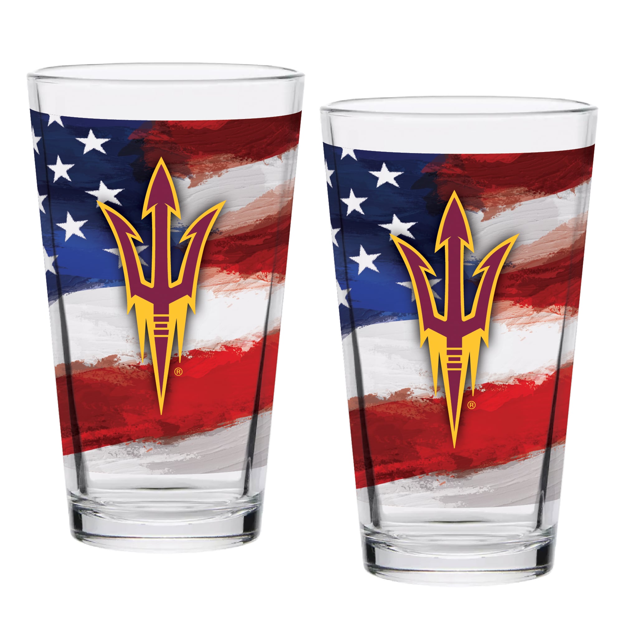 Ensemble de deux verres à bière Americana de 473 ml (16 oz) aux couleurs des Arizona State Sun Devils