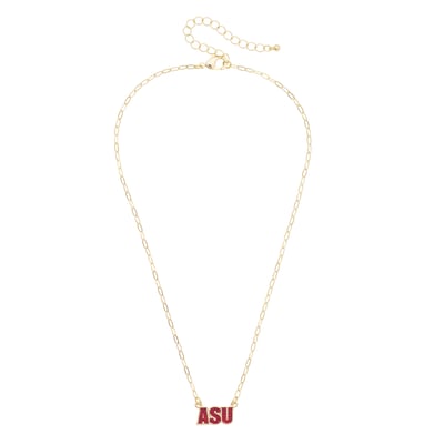 Arizona State Sun Devils CANVAS Style Gold-Plated Pavé Outline Necklace